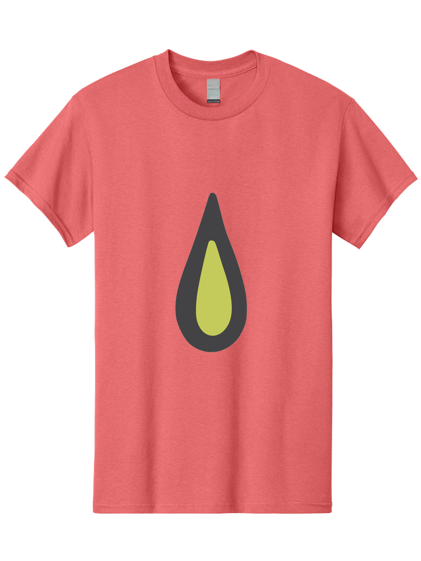 Avocado-2 Men'S Graphic Tee, 100% Cotton, Comfortable Casual Summer Wear, Machine Washable, Avocado Illustration, Simple Design, Minimalist Art, Yellow And Black Colors, Fruit Icon, Healthy Food Symbol, Green Background Ignored, Aad669 13