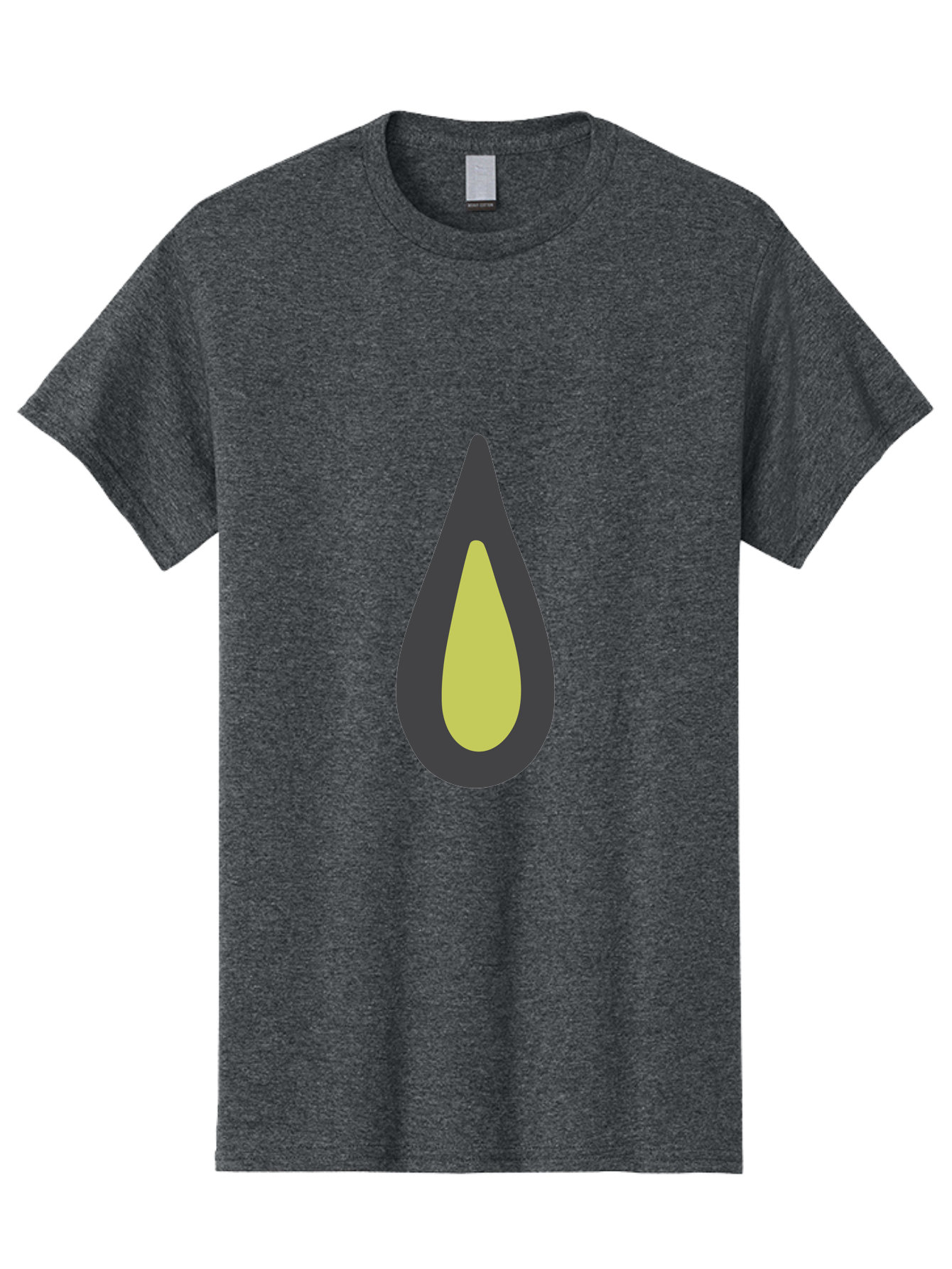 Avocado-2 Men'S Graphic Tee, 100% Cotton, Comfortable Casual Summer Wear, Machine Washable, Avocado Illustration, Simple Design, Minimalist Art, Yellow And Black Colors, Fruit Icon, Healthy Food Symbol, Green Background Ignored, Aad669 5