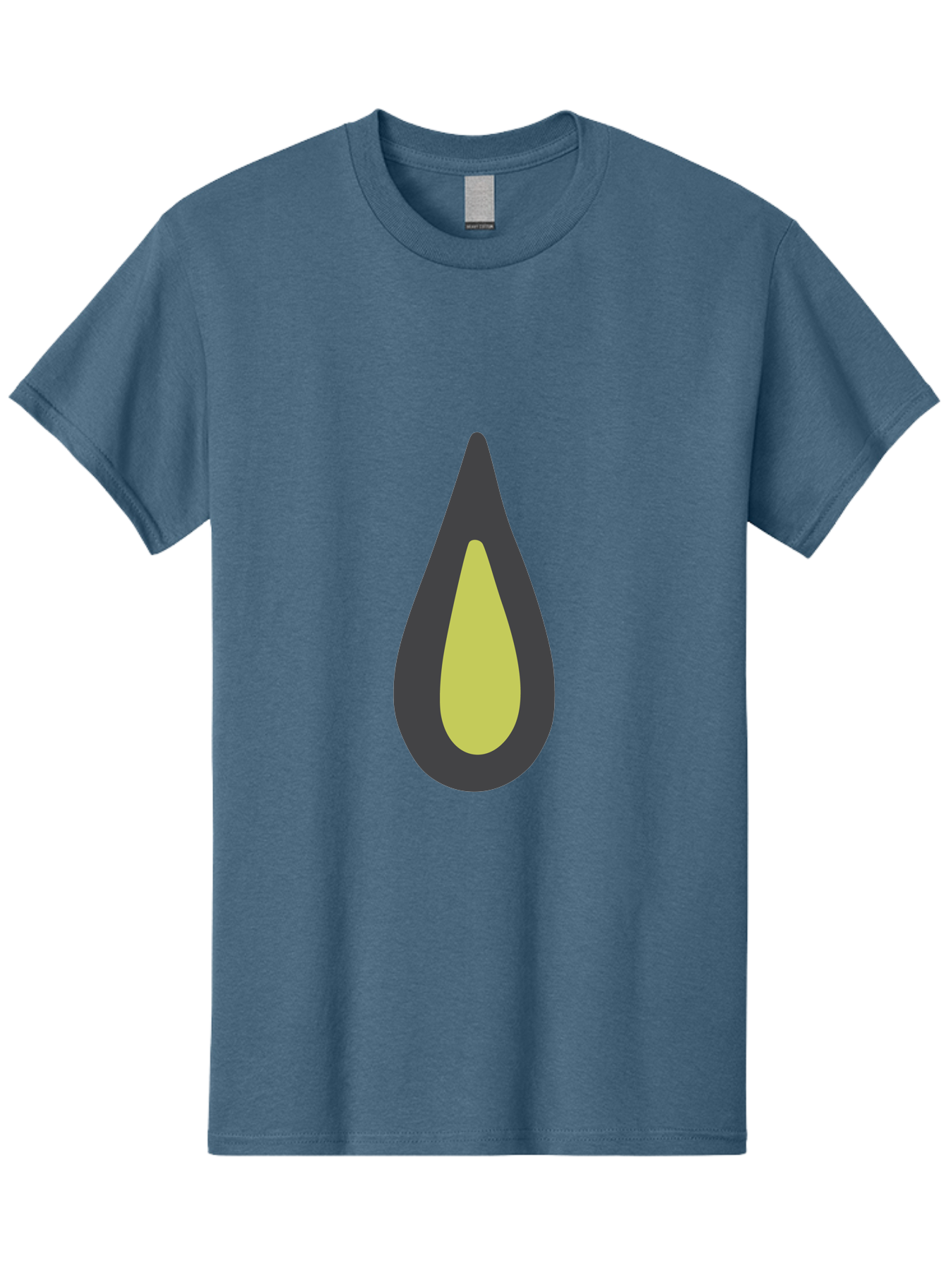 Avocado-2 Men'S Graphic Tee, 100% Cotton, Comfortable Casual Summer Wear, Machine Washable, Avocado Illustration, Simple Design, Minimalist Art, Yellow And Black Colors, Fruit Icon, Healthy Food Symbol, Green Background Ignored, Aad669 23