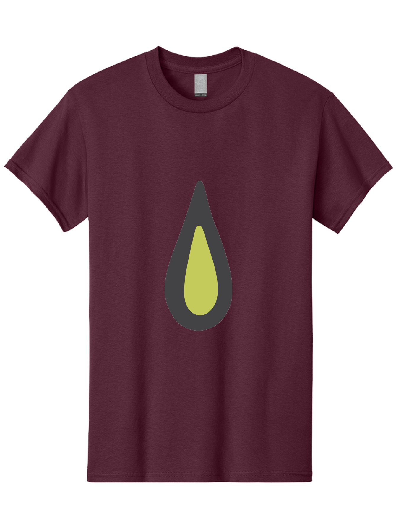 Avocado-2 Men'S Graphic Tee, 100% Cotton, Comfortable Casual Summer Wear, Machine Washable, Avocado Illustration, Simple Design, Minimalist Art, Yellow And Black Colors, Fruit Icon, Healthy Food Symbol, Green Background Ignored, Aad669 3