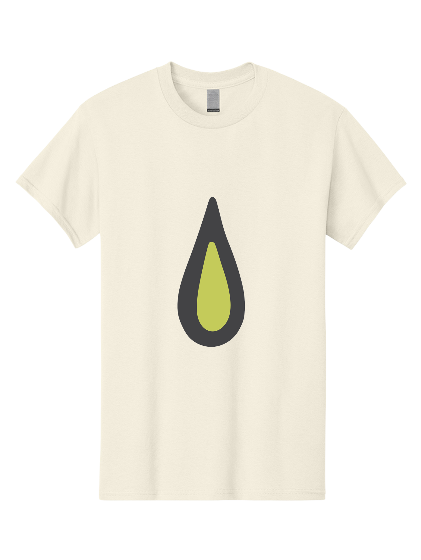 Avocado-2 Men'S Graphic Tee, 100% Cotton, Comfortable Casual Summer Wear, Machine Washable, Avocado Illustration, Simple Design, Minimalist Art, Yellow And Black Colors, Fruit Icon, Healthy Food Symbol, Green Background Ignored, Aad669 7
