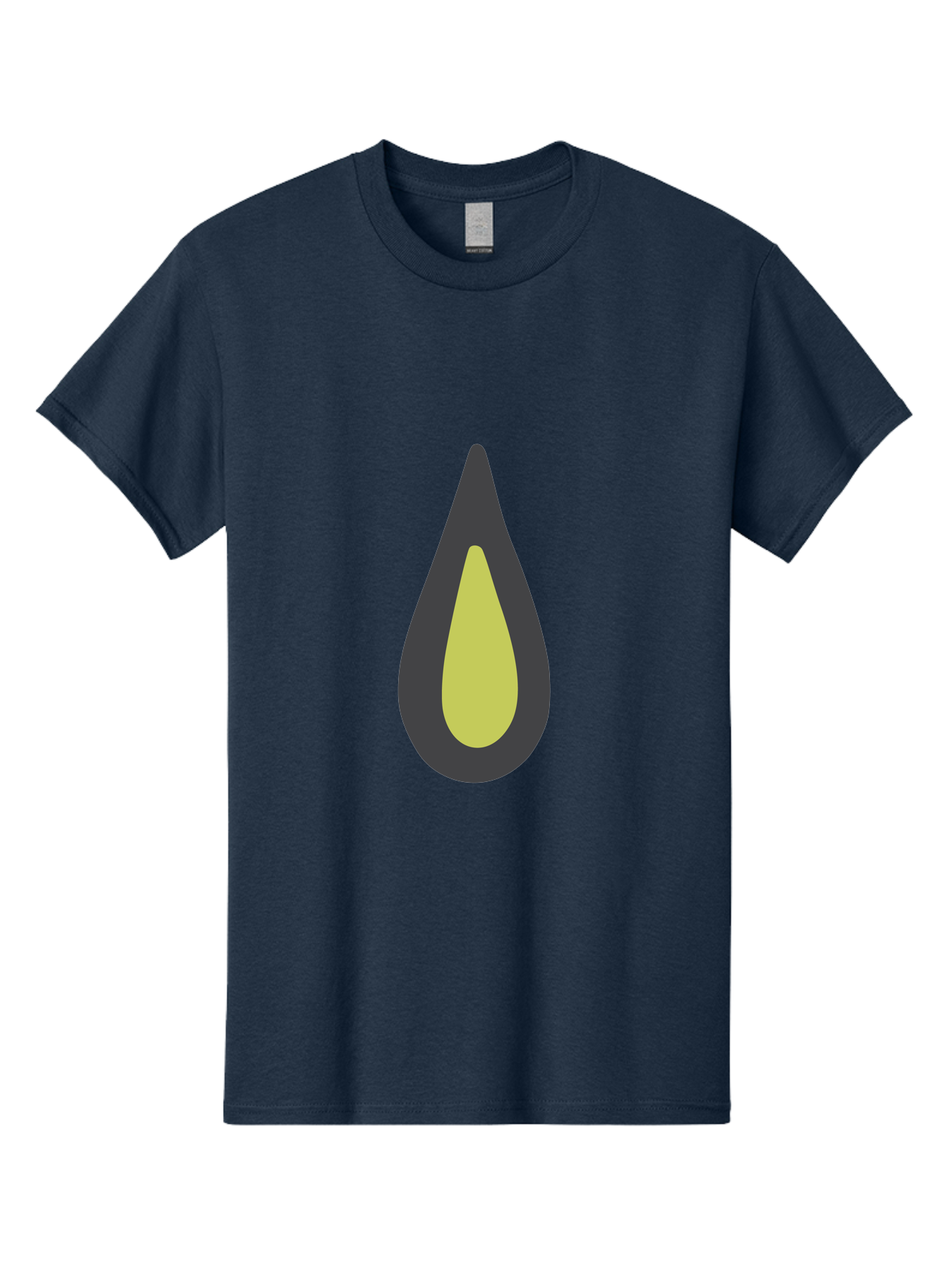 Avocado-2 Men'S Graphic Tee, 100% Cotton, Comfortable Casual Summer Wear, Machine Washable, Avocado Illustration, Simple Design, Minimalist Art, Yellow And Black Colors, Fruit Icon, Healthy Food Symbol, Green Background Ignored, Aad669 19