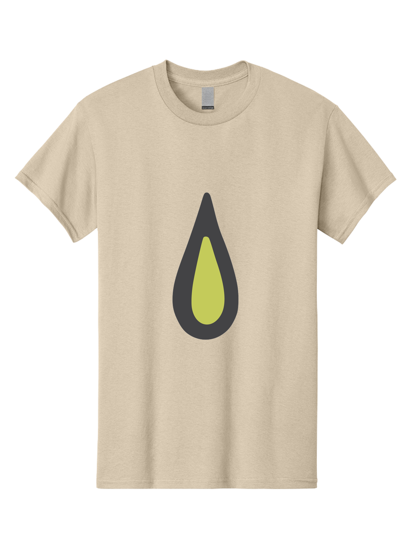 Avocado-2 Men'S Graphic Tee, 100% Cotton, Comfortable Casual Summer Wear, Machine Washable, Avocado Illustration, Simple Design, Minimalist Art, Yellow And Black Colors, Fruit Icon, Healthy Food Symbol, Green Background Ignored, Aad669 27