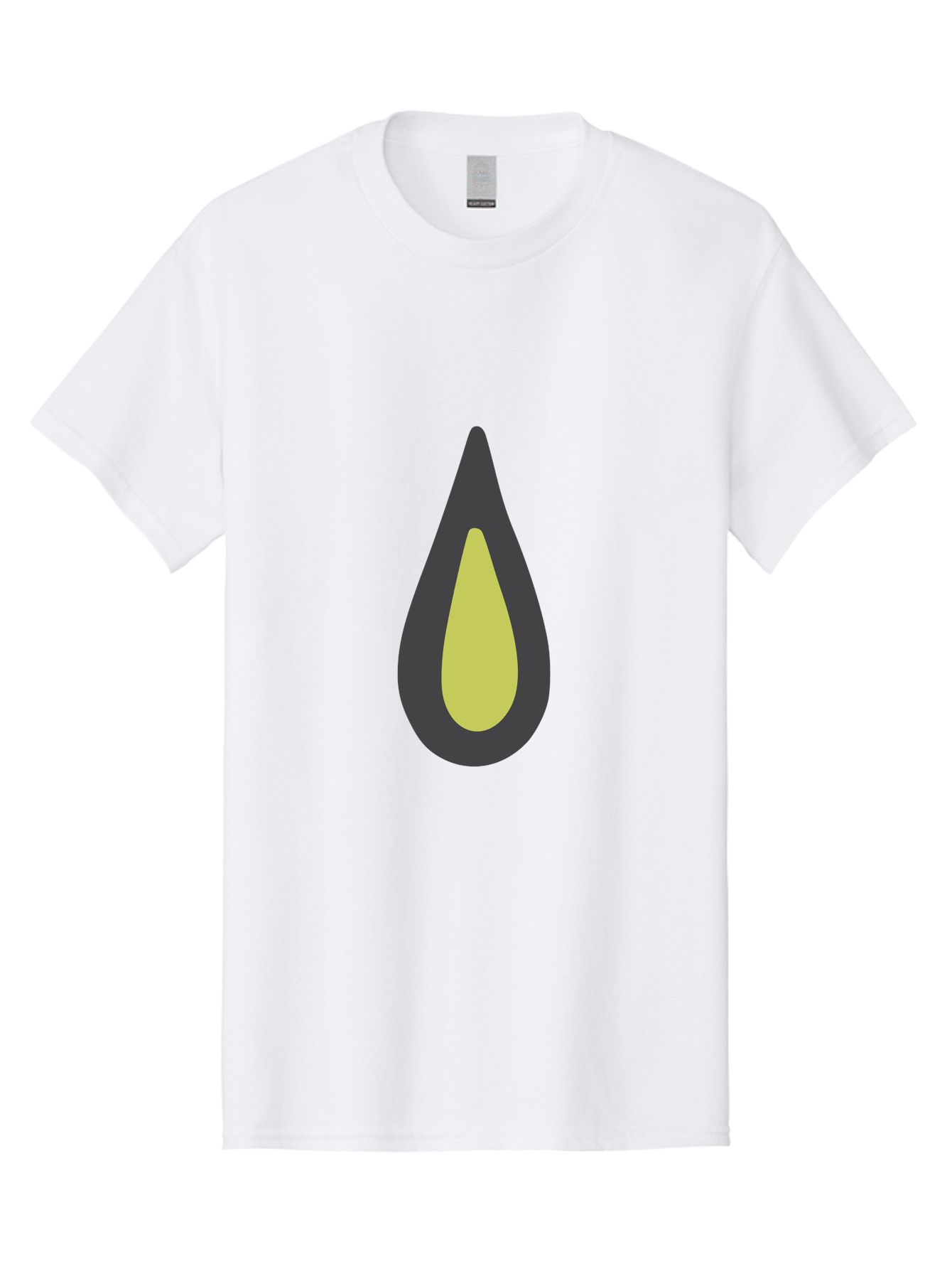 Avocado-2 Men'S Graphic Tee, 100% Cotton, Comfortable Casual Summer Wear, Machine Washable, Avocado Illustration, Simple Design, Minimalist Art, Yellow And Black Colors, Fruit Icon, Healthy Food Symbol, Green Background Ignored, Aad669 29