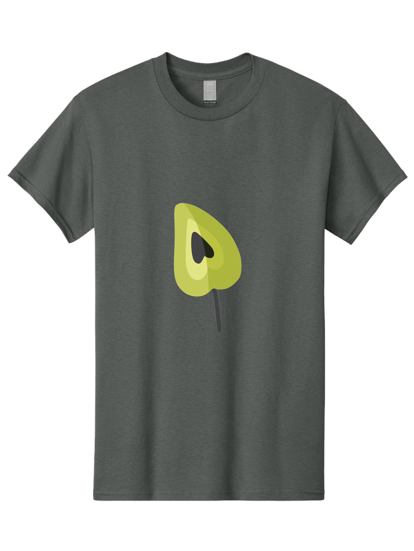 Avocado-Half Men'S Graphic Tee, 100% Cotton, Comfortable Casual Summer Wear, Machine Washable, Avocado Illustration, Halved Avocado, Heart Shape Pit, Simple Design, Minimalist Art, Food Graphic, Healthy Eating, Nutrition Symbol Aad670 13