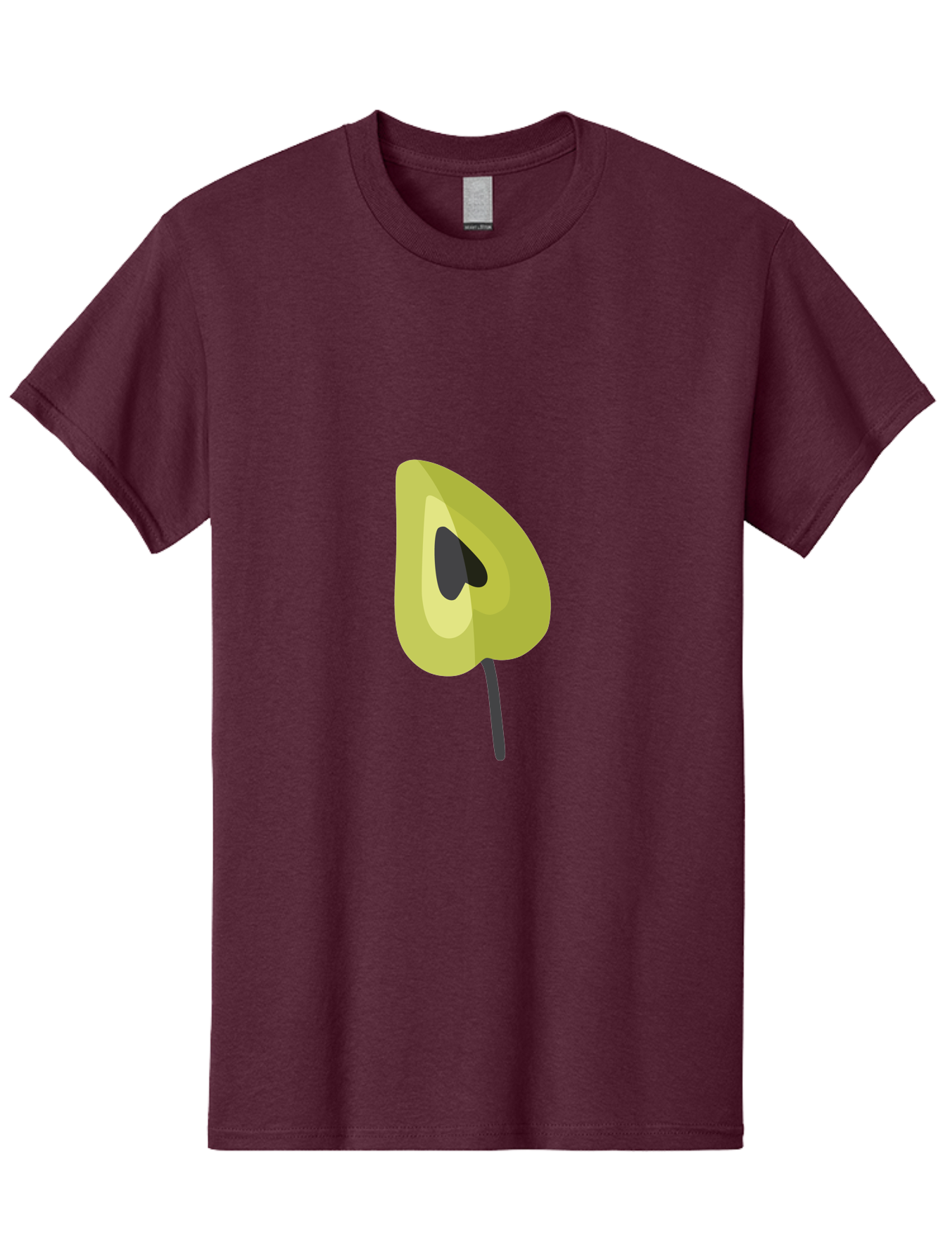 Avocado-Half Men'S Graphic Tee, 100% Cotton, Comfortable Casual Summer Wear, Machine Washable, Avocado Illustration, Halved Avocado, Heart Shape Pit, Simple Design, Minimalist Art, Food Graphic, Healthy Eating, Nutrition Symbol Aad670 17