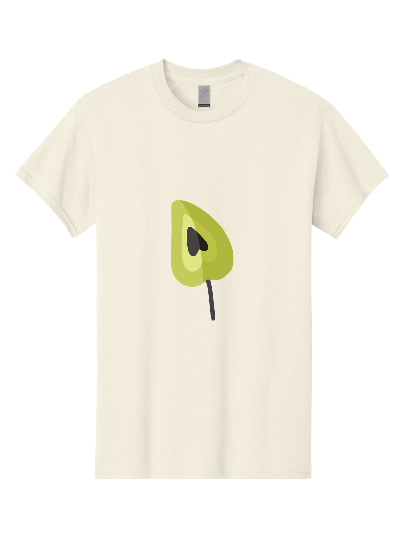 Avocado-Half Men'S Graphic Tee, 100% Cotton, Comfortable Casual Summer Wear, Machine Washable, Avocado Illustration, Halved Avocado, Heart Shape Pit, Simple Design, Minimalist Art, Food Graphic, Healthy Eating, Nutrition Symbol Aad670 27