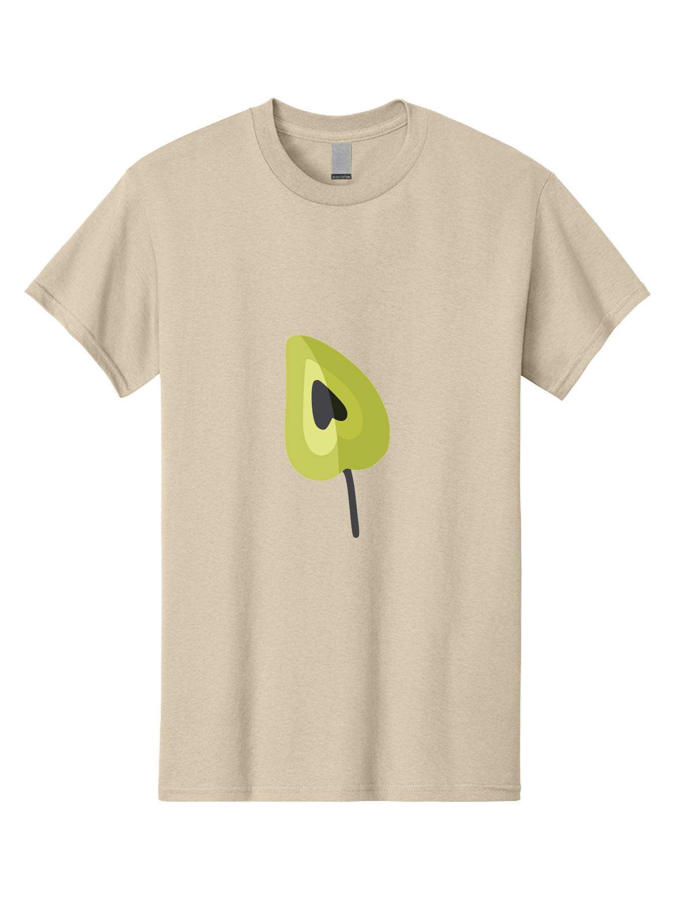 Avocado-Half Men'S Graphic Tee, 100% Cotton, Comfortable Casual Summer Wear, Machine Washable, Avocado Illustration, Halved Avocado, Heart Shape Pit, Simple Design, Minimalist Art, Food Graphic, Healthy Eating, Nutrition Symbol Aad670 23