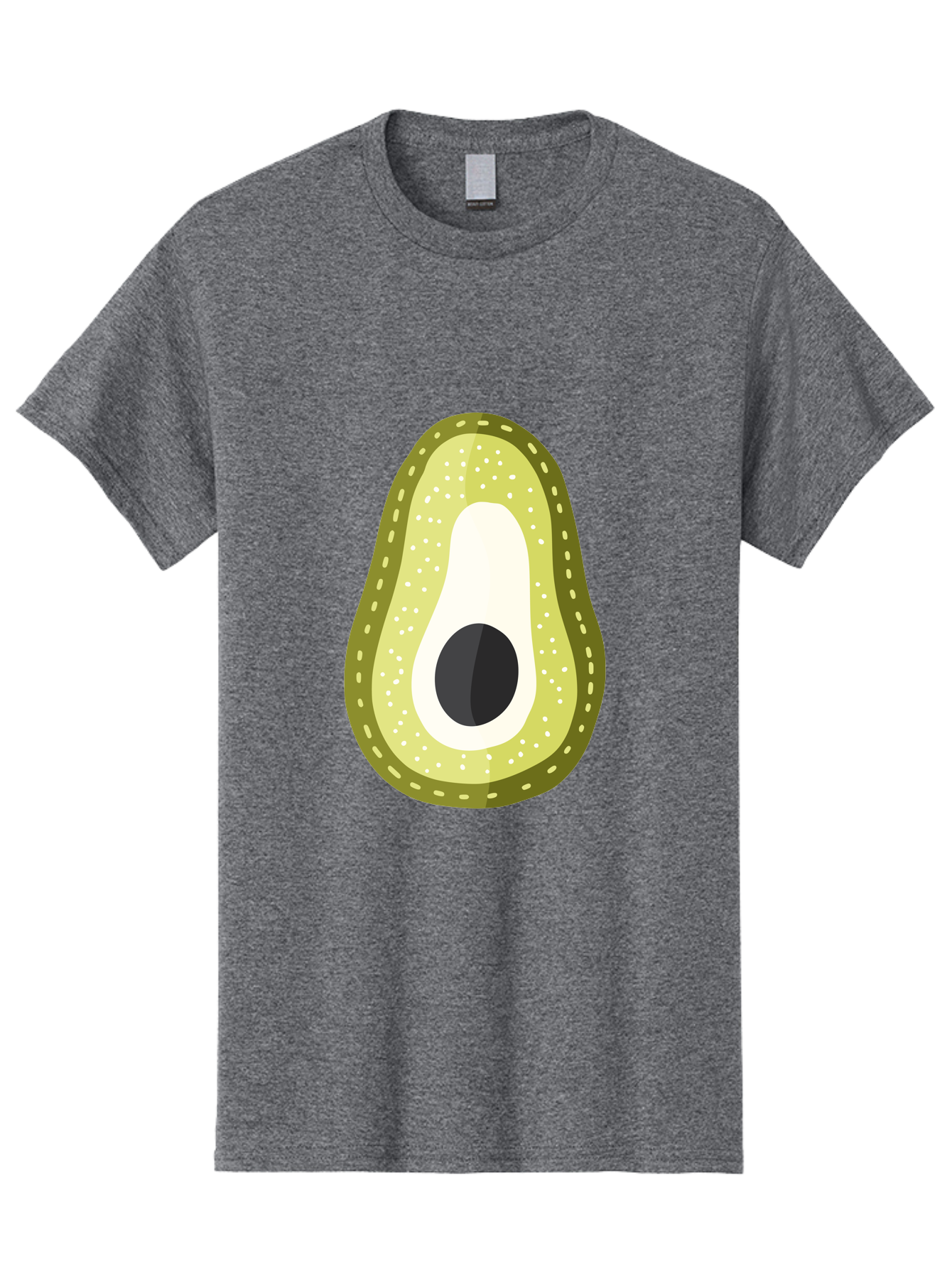 Avocado Men'S Graphic Tee, 100% Cotton, Comfortable Casual Summer Wear, Machine Washable, Avocado Slice, Ripe Avocado, Green Fruit, Single Pit, Avocado Texture, Cartoon Style, Healthy Eating, Nutritious Food, Fruit Illustration Aad671 17