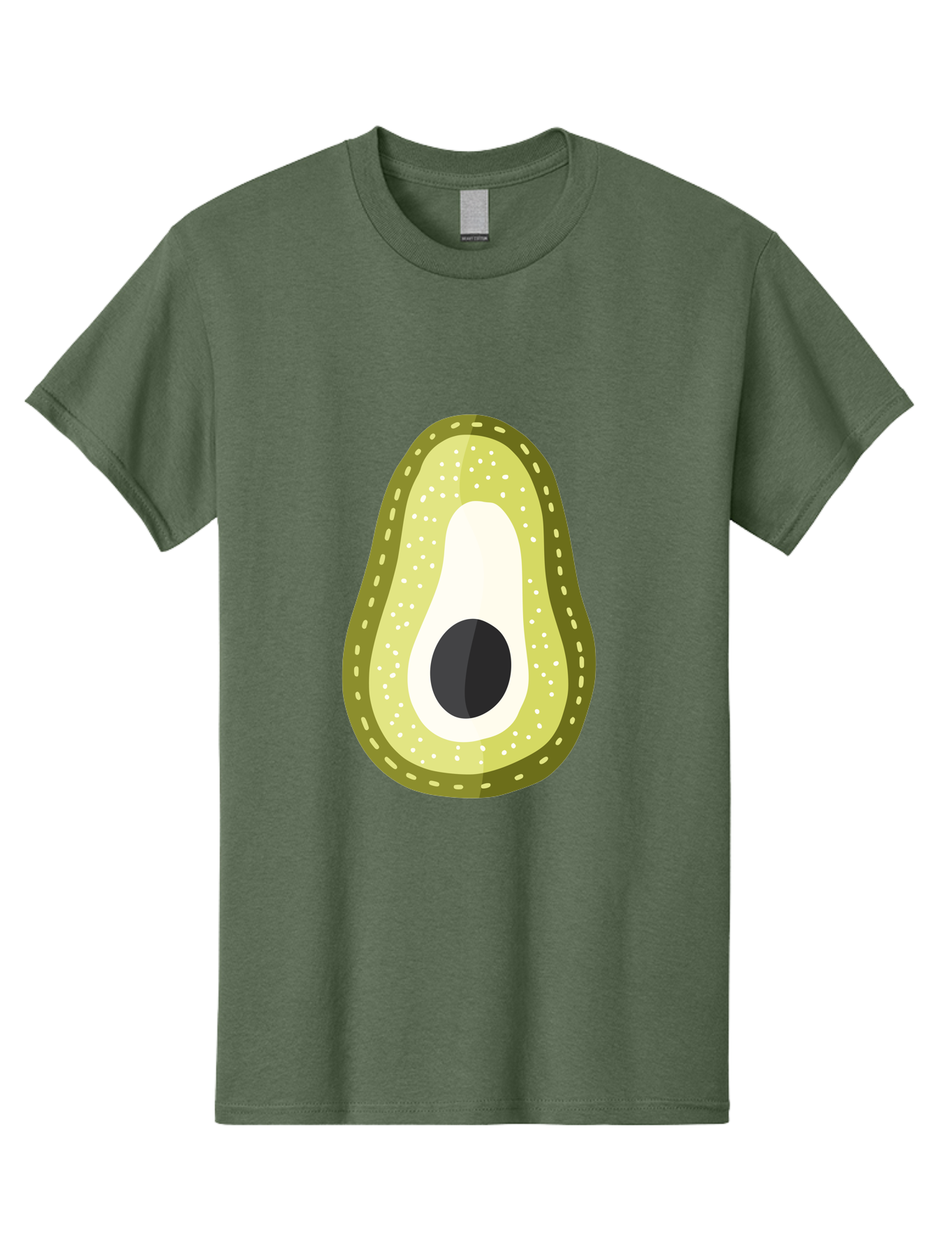 Avocado Men'S Graphic Tee, 100% Cotton, Comfortable Casual Summer Wear, Machine Washable, Avocado Slice, Ripe Avocado, Green Fruit, Single Pit, Avocado Texture, Cartoon Style, Healthy Eating, Nutritious Food, Fruit Illustration Aad671 3
