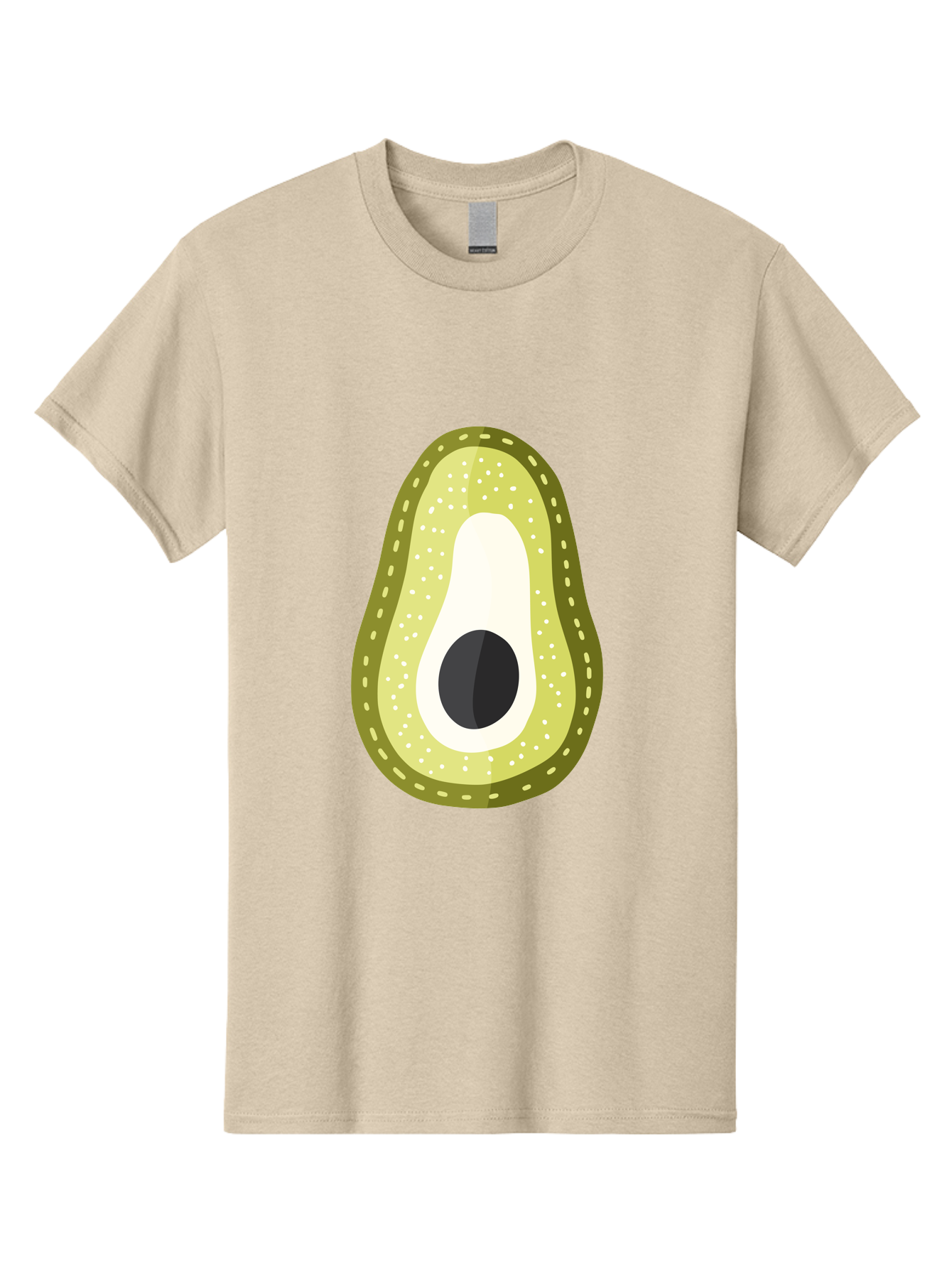 Avocado Men'S Graphic Tee, 100% Cotton, Comfortable Casual Summer Wear, Machine Washable, Avocado Slice, Ripe Avocado, Green Fruit, Single Pit, Avocado Texture, Cartoon Style, Healthy Eating, Nutritious Food, Fruit Illustration Aad671 23