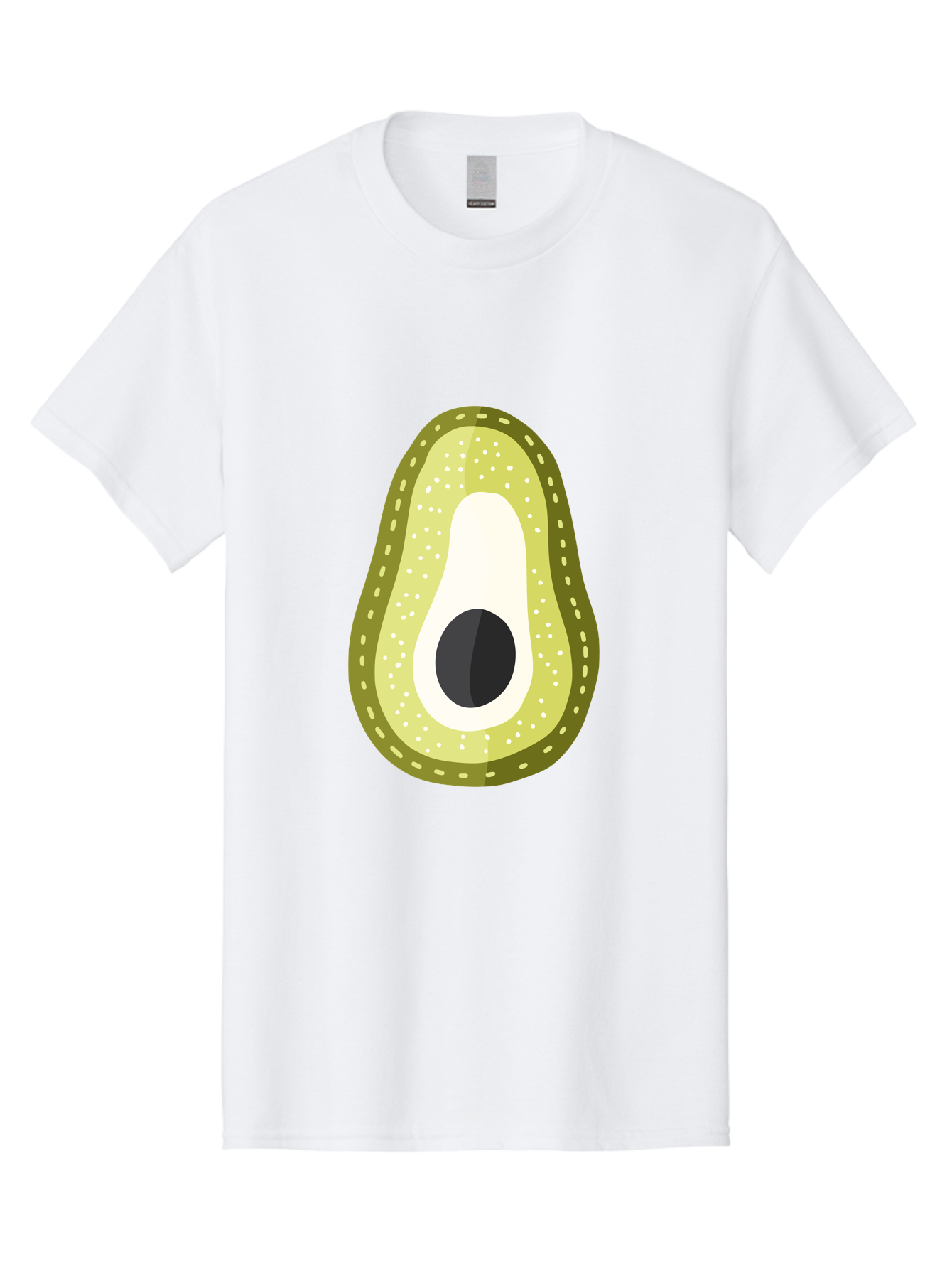 Avocado Men'S Graphic Tee, 100% Cotton, Comfortable Casual Summer Wear, Machine Washable, Avocado Slice, Ripe Avocado, Green Fruit, Single Pit, Avocado Texture, Cartoon Style, Healthy Eating, Nutritious Food, Fruit Illustration Aad671 11