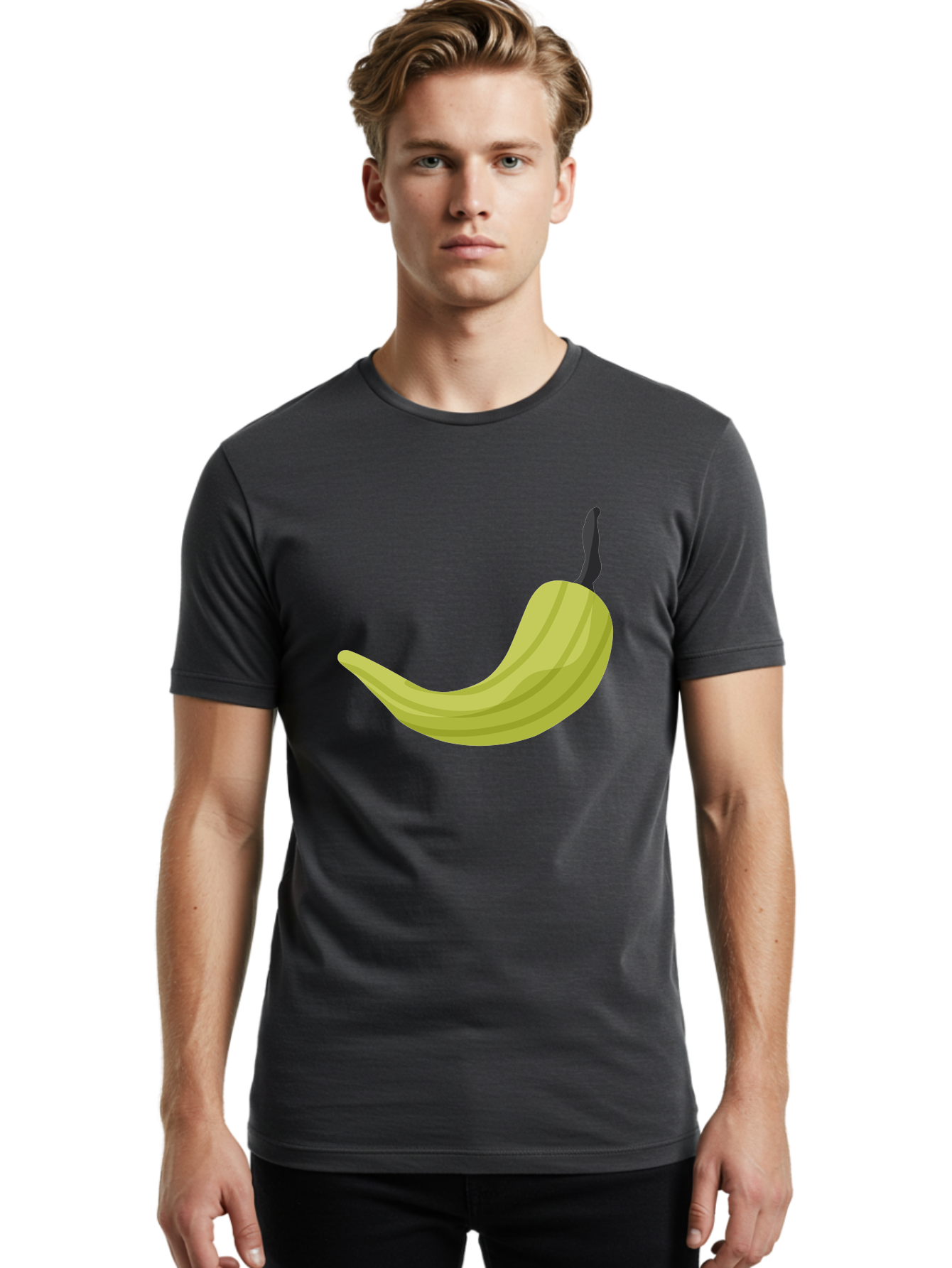 Banana Men'S Graphic Tee, 100% Cotton, Comfortable Casual Summer Wear, Machine Washable, Yellow Banana, Ripe Fruit, Healthy Snack, Digital Illustration, Cartoon Style, Simple Design, Fruit Icon Aad672 22