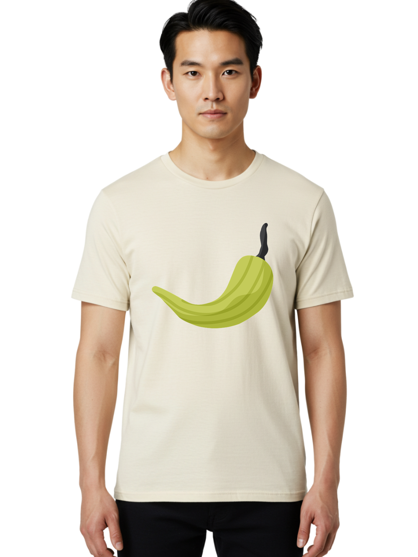 Banana Men'S Graphic Tee, 100% Cotton, Comfortable Casual Summer Wear, Machine Washable, Yellow Banana, Ripe Fruit, Healthy Snack, Digital Illustration, Cartoon Style, Simple Design, Fruit Icon Aad672 12