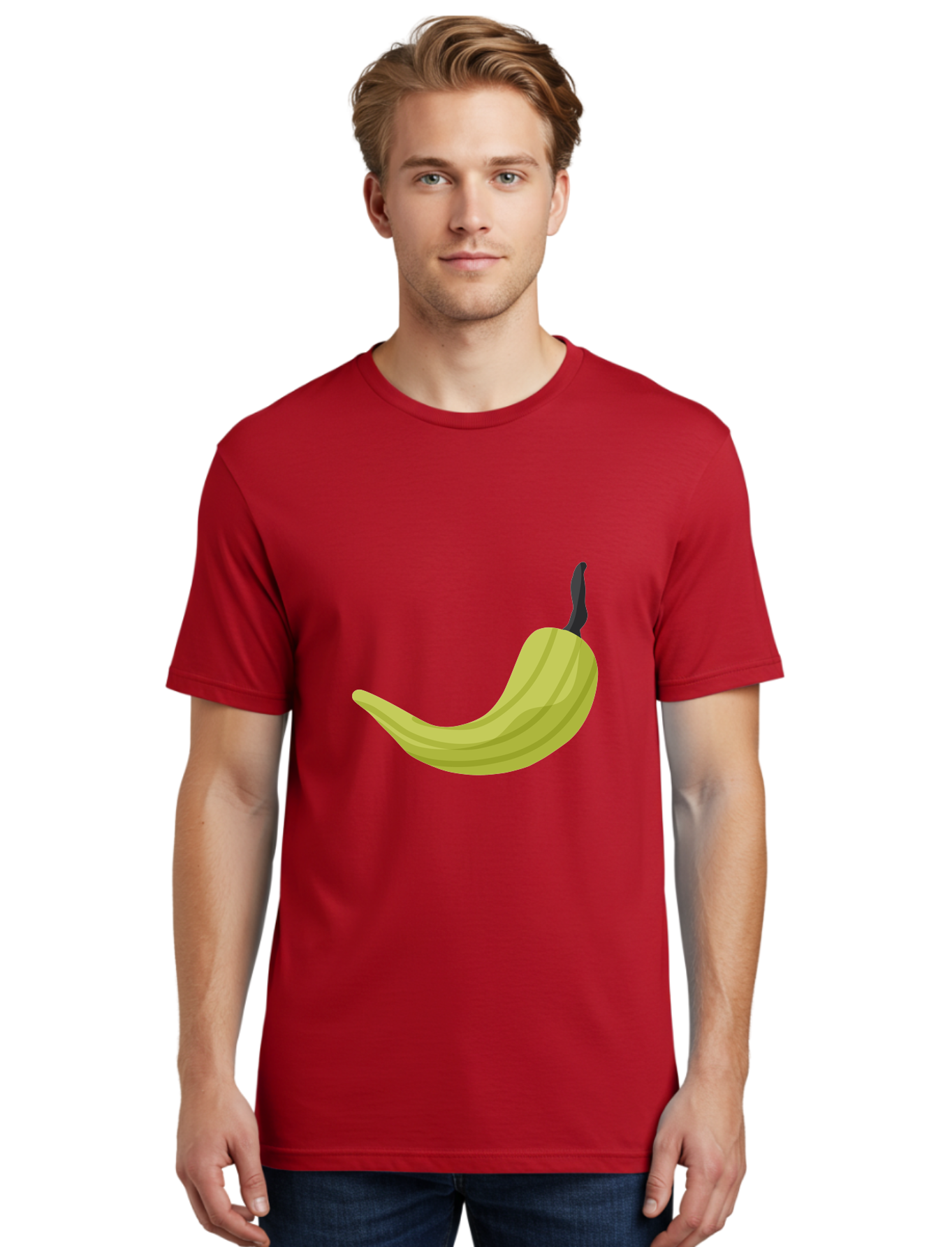 Banana Men'S Graphic Tee, 100% Cotton, Comfortable Casual Summer Wear, Machine Washable, Yellow Banana, Ripe Fruit, Healthy Snack, Digital Illustration, Cartoon Style, Simple Design, Fruit Icon Aad672 24
