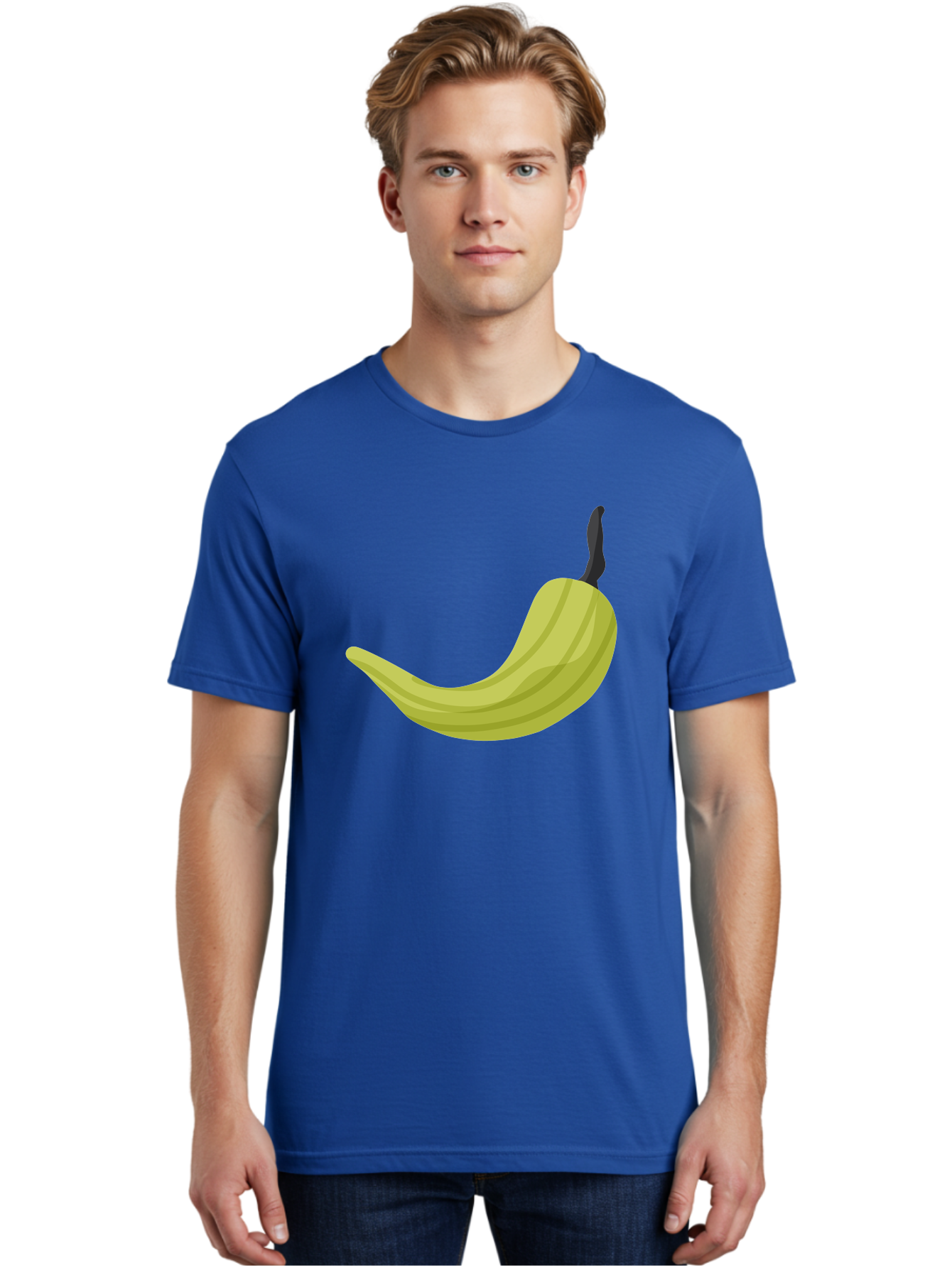 Banana Men'S Graphic Tee, 100% Cotton, Comfortable Casual Summer Wear, Machine Washable, Yellow Banana, Ripe Fruit, Healthy Snack, Digital Illustration, Cartoon Style, Simple Design, Fruit Icon Aad672 4