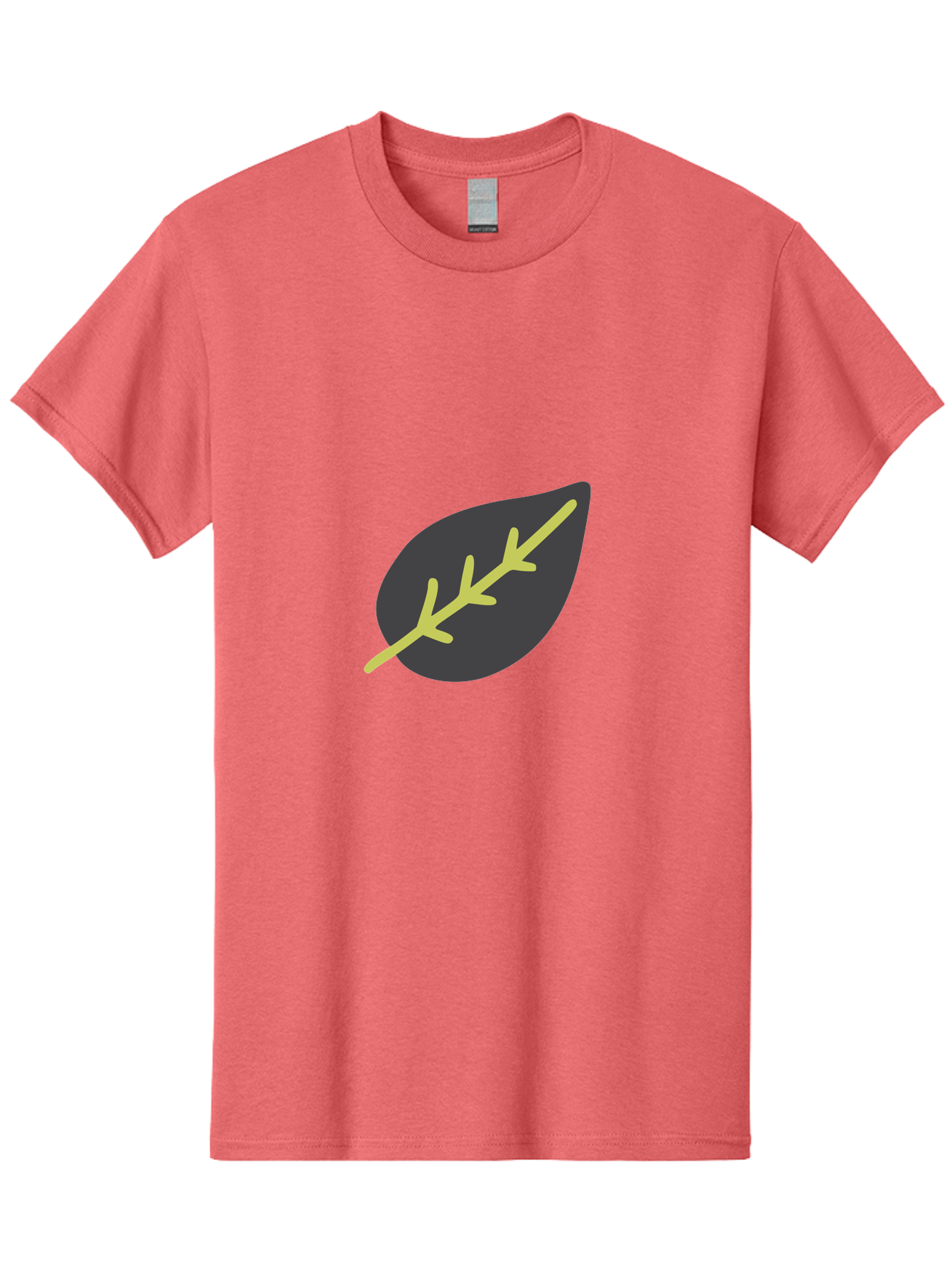 Black-Leaf Men'S Graphic Tee, 100% Cotton, Comfortable Casual Summer Wear, Machine Washable, Simple Leaf Design, Minimalist Illustration, Dark Leaf With Yellow Veins, Leaf Icon, Nature Symbol, Eco-Friendly Graphic Aad675 27
