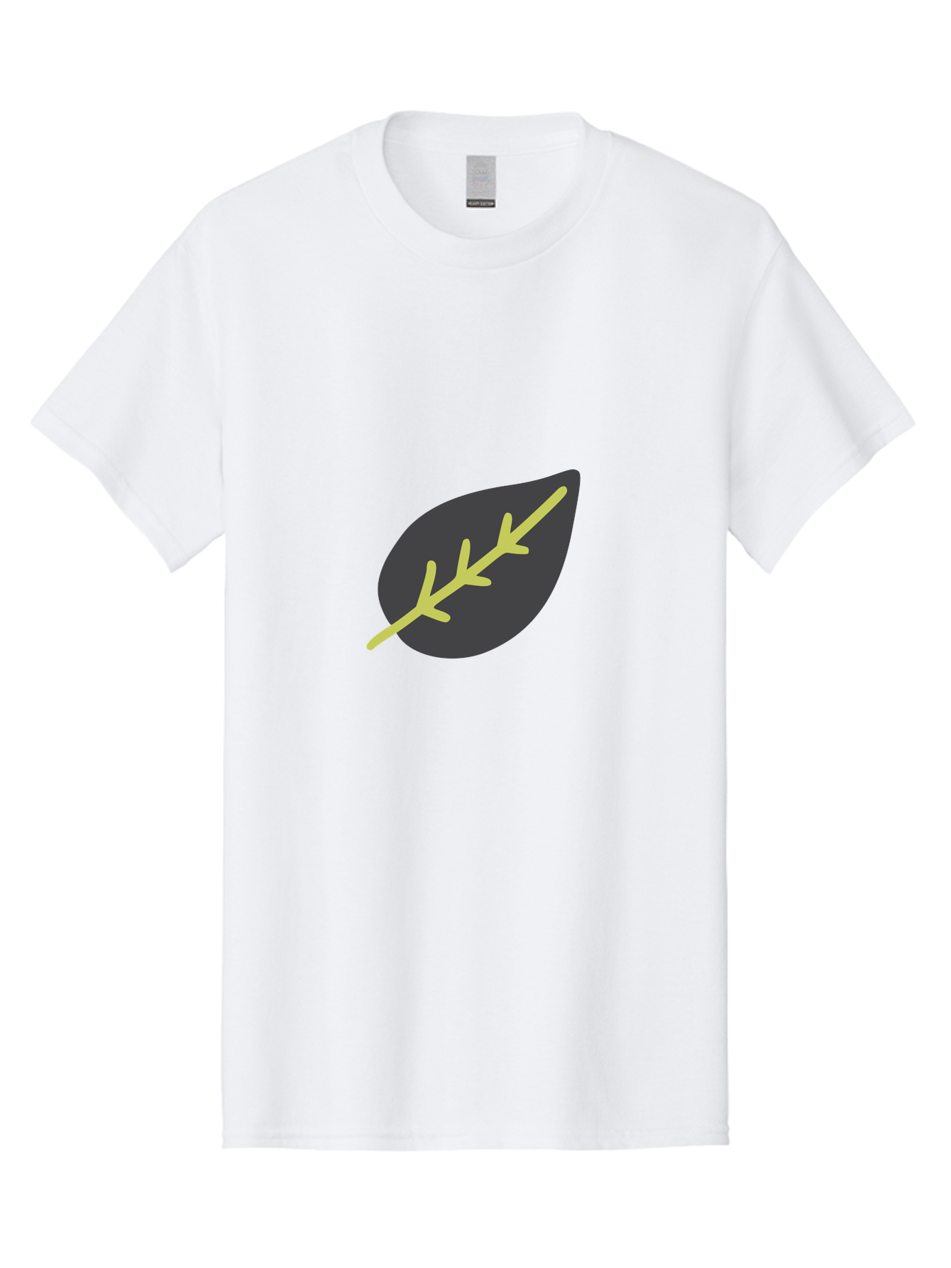 Black-Leaf Men'S Graphic Tee, 100% Cotton, Comfortable Casual Summer Wear, Machine Washable, Simple Leaf Design, Minimalist Illustration, Dark Leaf With Yellow Veins, Leaf Icon, Nature Symbol, Eco-Friendly Graphic Aad675 17