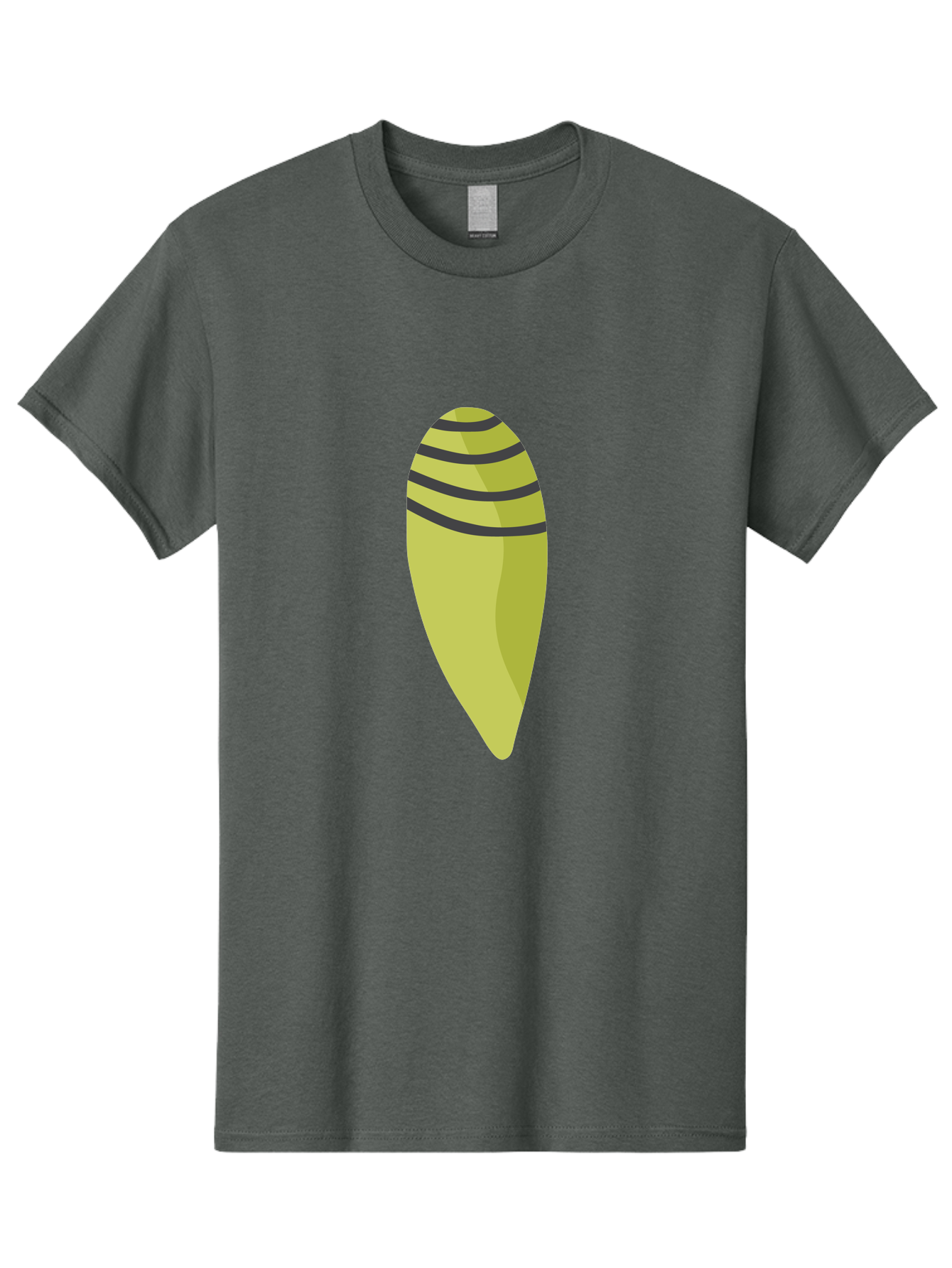 Conch-Shell Men'S Graphic Tee, 100% Cotton, Comfortable Casual Summer Wear, Machine Washable, Conch Shell, Seashell, Ocean Shell, Striped Shell, Yellow Shell, Black Stripes, Sea Creature, Marine Life, Beach Finds, Coastal Decor, Aad687 23