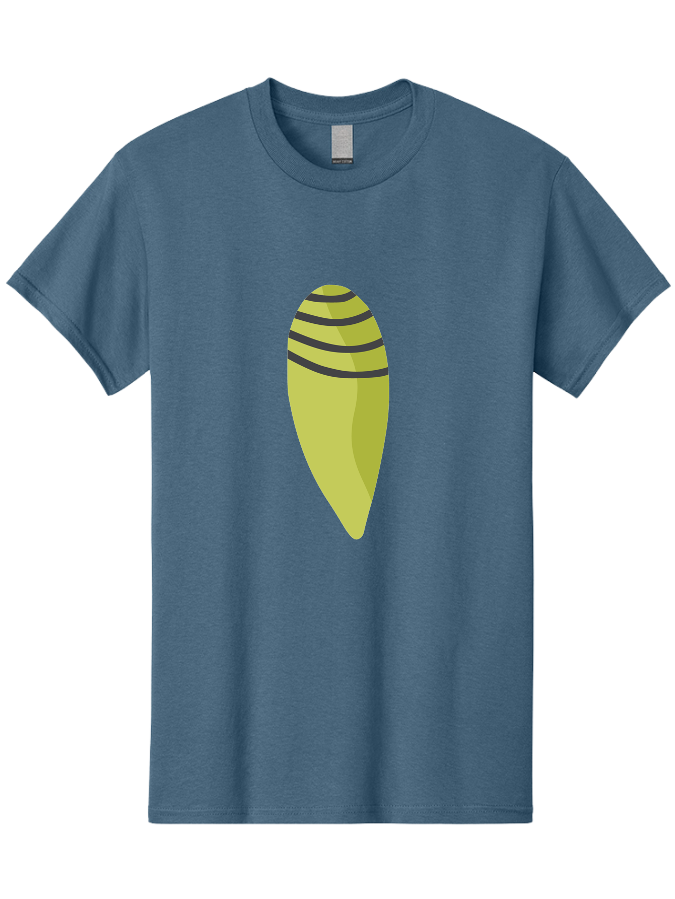 Conch-Shell Men'S Graphic Tee, 100% Cotton, Comfortable Casual Summer Wear, Machine Washable, Conch Shell, Seashell, Ocean Shell, Striped Shell, Yellow Shell, Black Stripes, Sea Creature, Marine Life, Beach Finds, Coastal Decor, Aad687 5