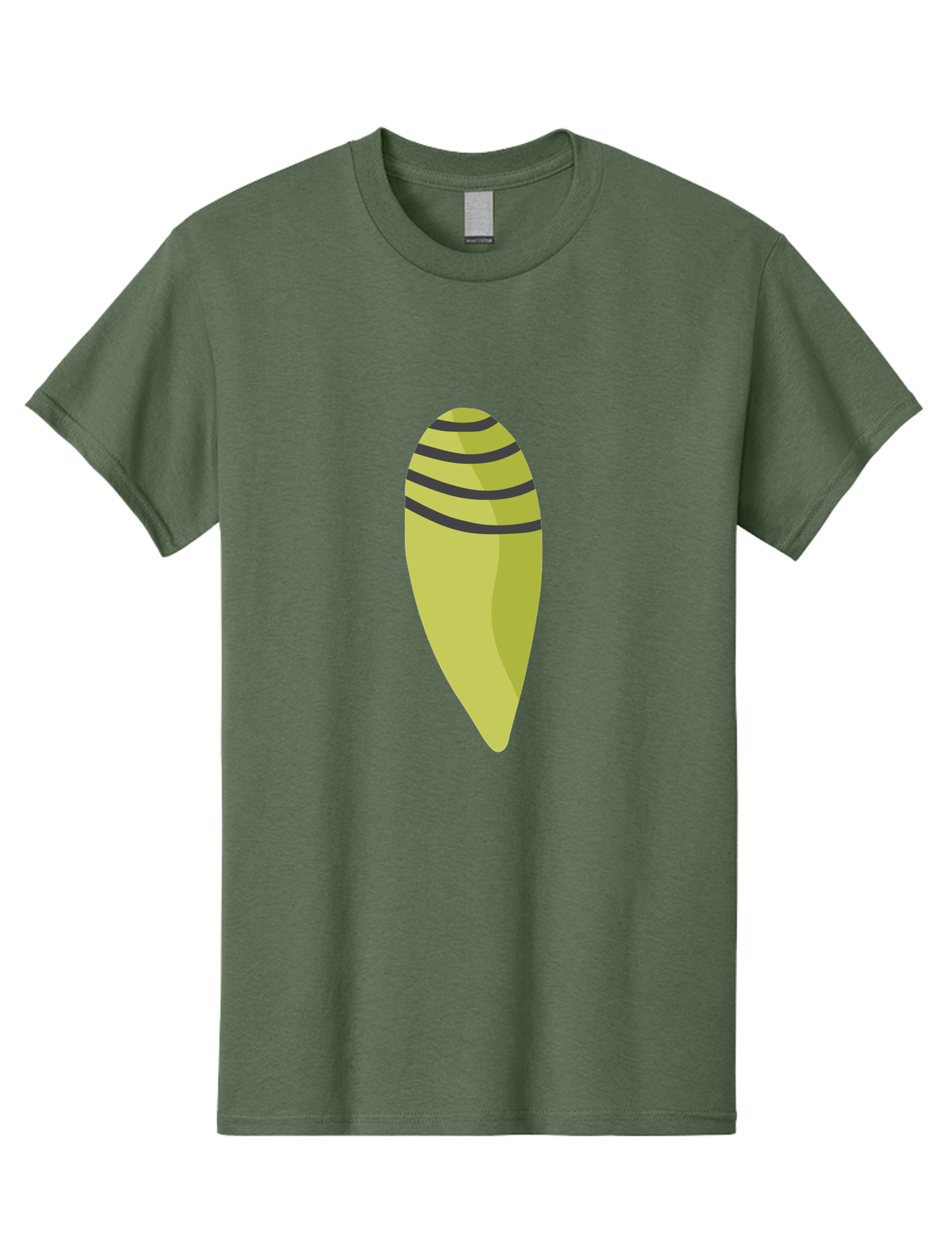 Conch-Shell Men'S Graphic Tee, 100% Cotton, Comfortable Casual Summer Wear, Machine Washable, Conch Shell, Seashell, Ocean Shell, Striped Shell, Yellow Shell, Black Stripes, Sea Creature, Marine Life, Beach Finds, Coastal Decor, Aad687 21