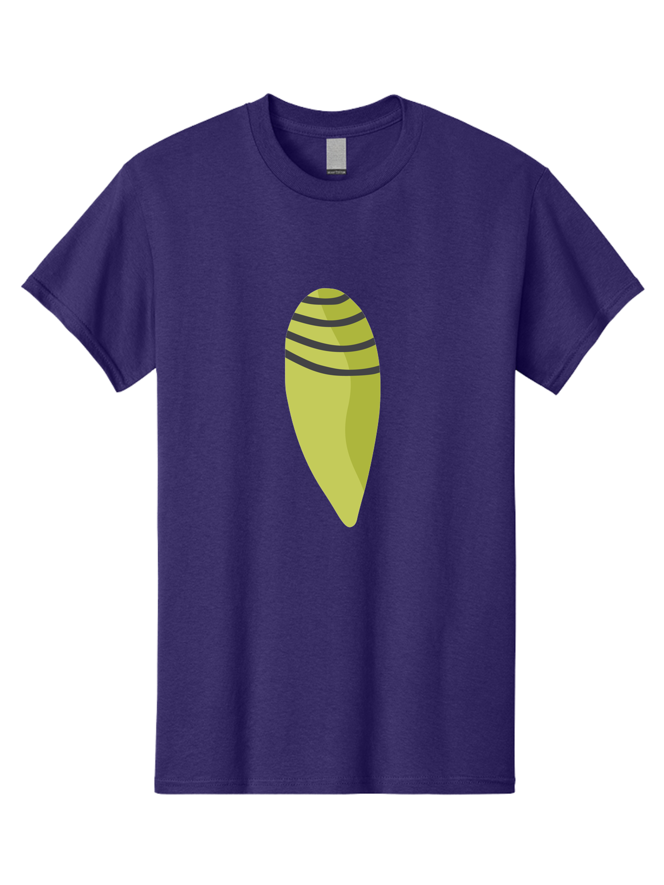 Conch-Shell Men'S Graphic Tee, 100% Cotton, Comfortable Casual Summer Wear, Machine Washable, Conch Shell, Seashell, Ocean Shell, Striped Shell, Yellow Shell, Black Stripes, Sea Creature, Marine Life, Beach Finds, Coastal Decor, Aad687 1
