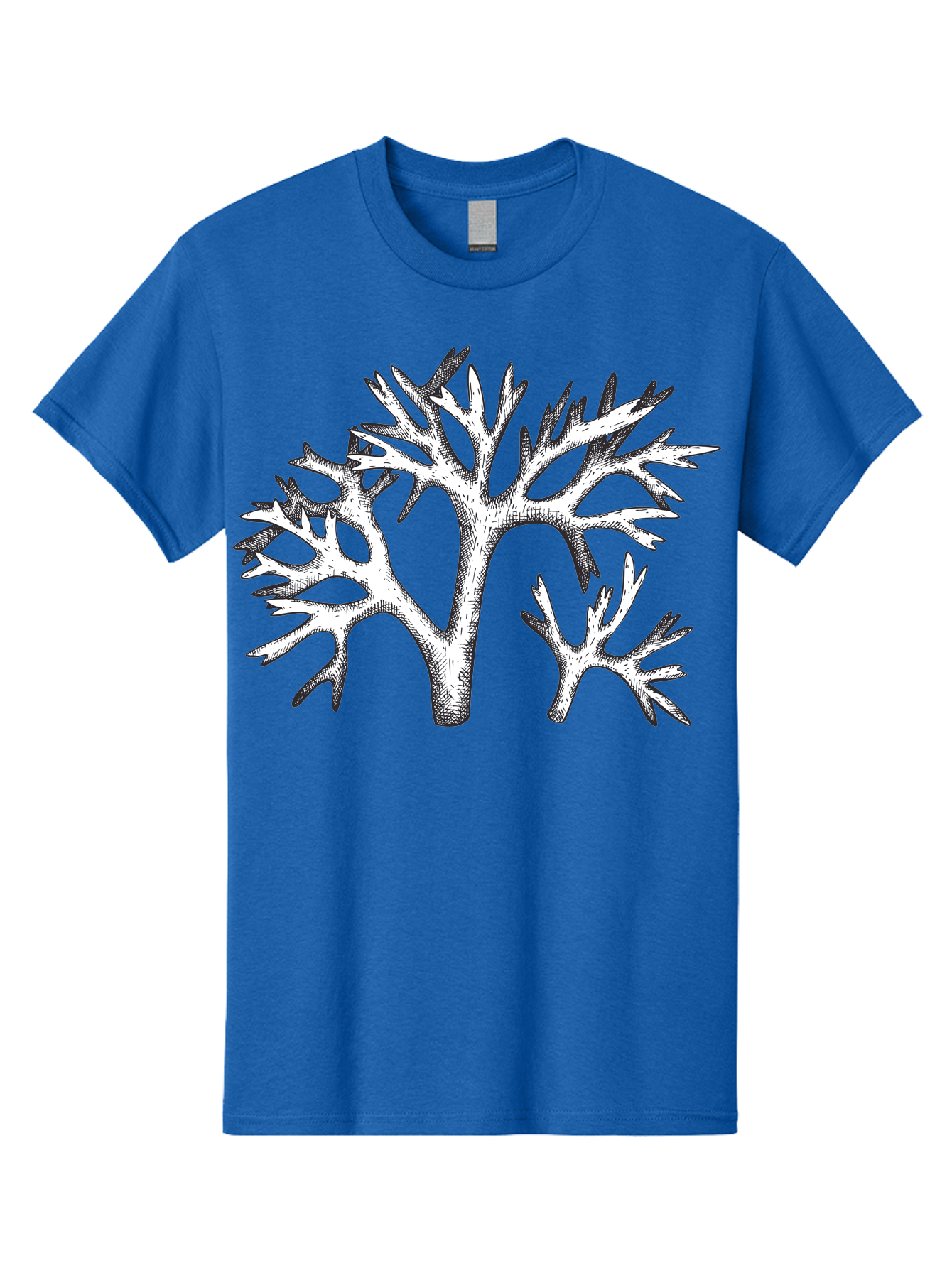 Coral-3 Men'S Graphic Tee, 100% Cotton, Comfortable Casual Summer Wear, Machine Washable, Coral Reefs, Marine Life, Ocean Creatures, Underwater World, Coral Branches, Black And White Illustration, Detailed Drawing, Abstract Shapes Aad690 11