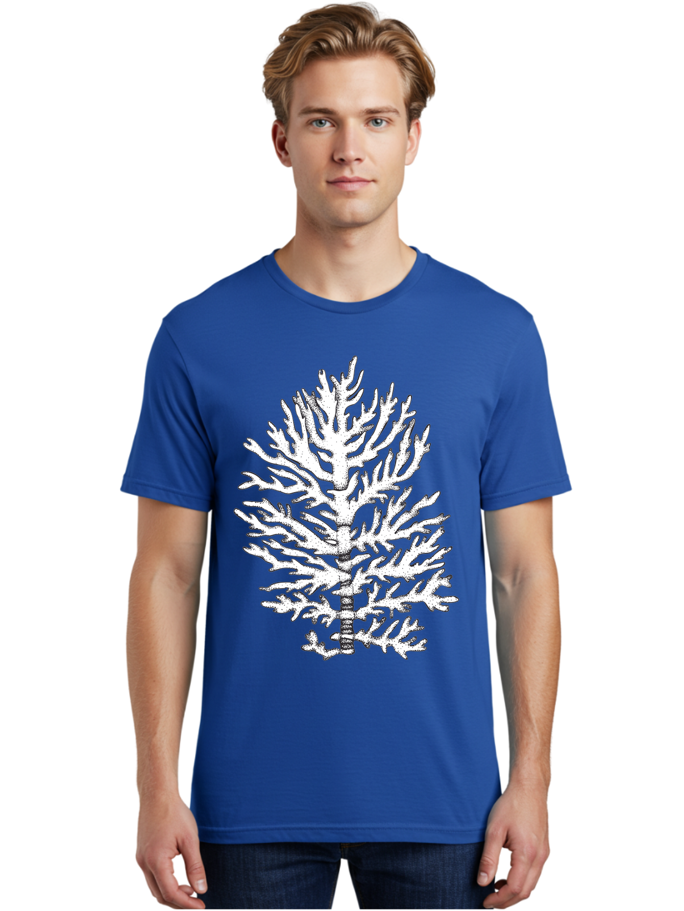 Coral Men'S Graphic Tee, 100% Cotton, Comfortable Casual Summer Wear, Machine Washable, White Coral, Branching Coral, Detailed Illustration, Marine Life, Ocean Creatures, Intricate Design, Coral Reef, Underwater World, Sea Life, Aad691 10