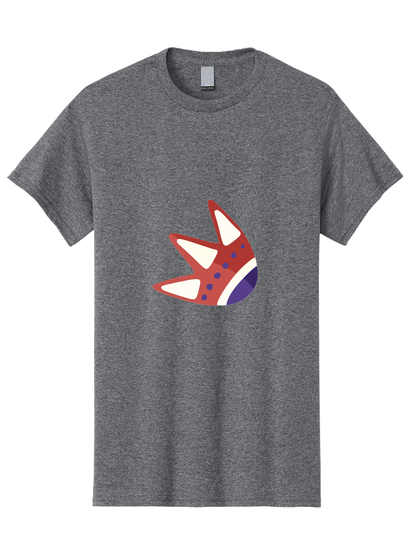 Dinosaur-Foot Men'S Graphic Tee, 100% Cotton, Comfortable Casual Summer Wear, Machine Washable, Shark Mouth, Cartoon Style, Sharp Teeth, Red And White, Blue Spots, Underwater Creature, Ocean Animal, Cartoon Character Aad695 23