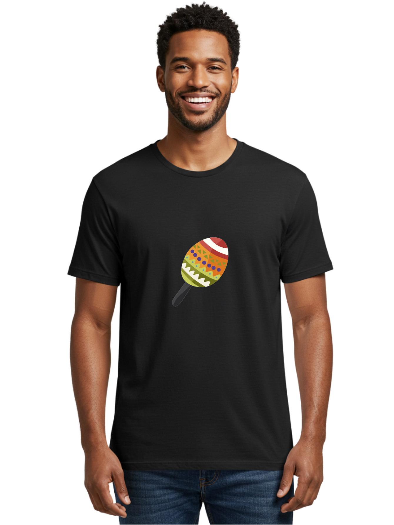 Maracas Men'S Graphic Tee, 100% Cotton, Comfortable Casual Summer Wear, Machine Washable, Colorful Maracas, Maraca Instrument, Musical Instrument, Latin American Music, Vibrant Patterns, Rhythmic Beats, Festive Atmosphere, Cultural Heritage Aad719 14