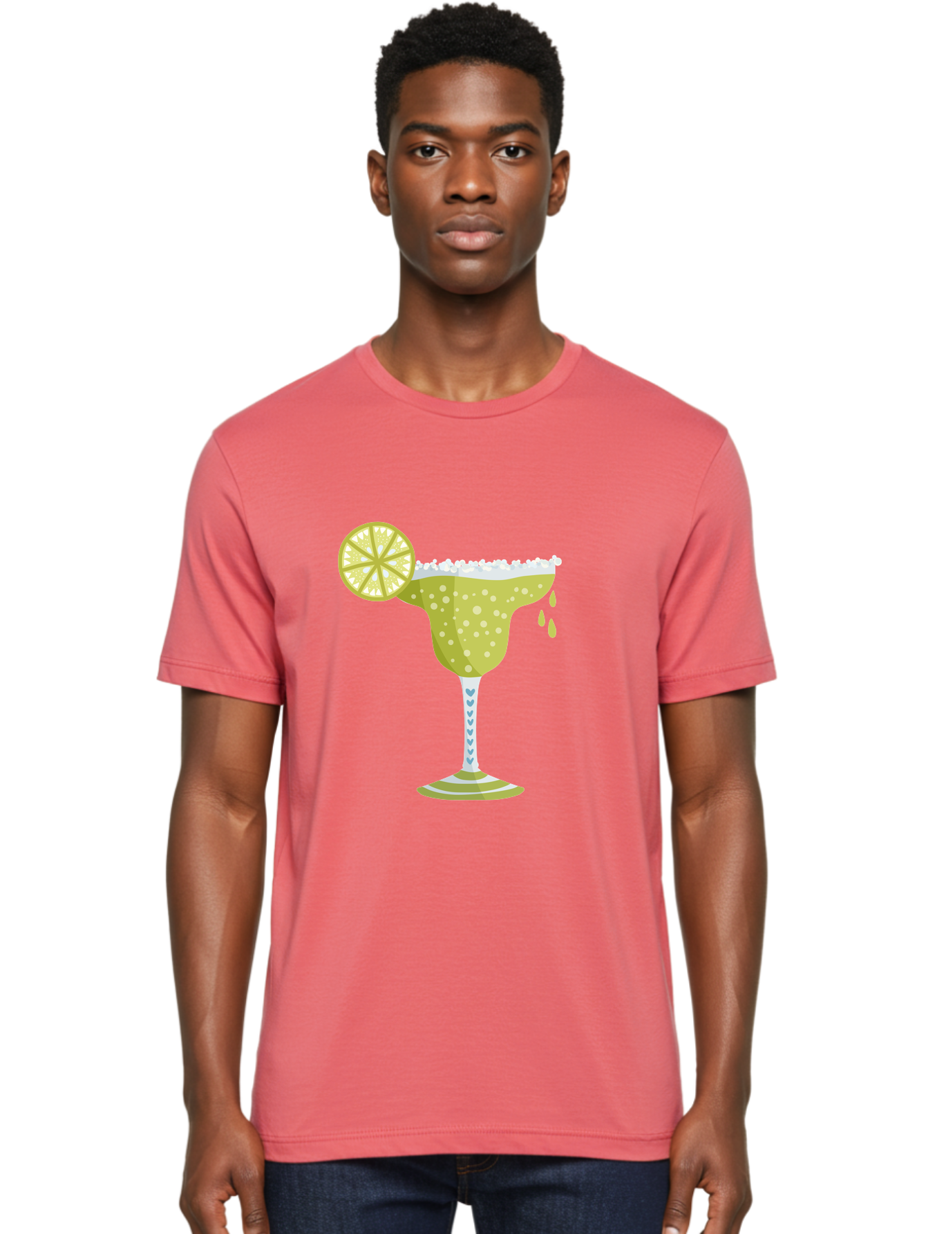 Margarita Men'S Graphic Tee, 100% Cotton, Comfortable Casual Summer Wear, Machine Washable, Classic Margarita Cocktail, Salt Rim, Lime Wheel, Refreshing Drink, Party Drink, Barware, Green Drink, Citrus Flavor Aad720 18