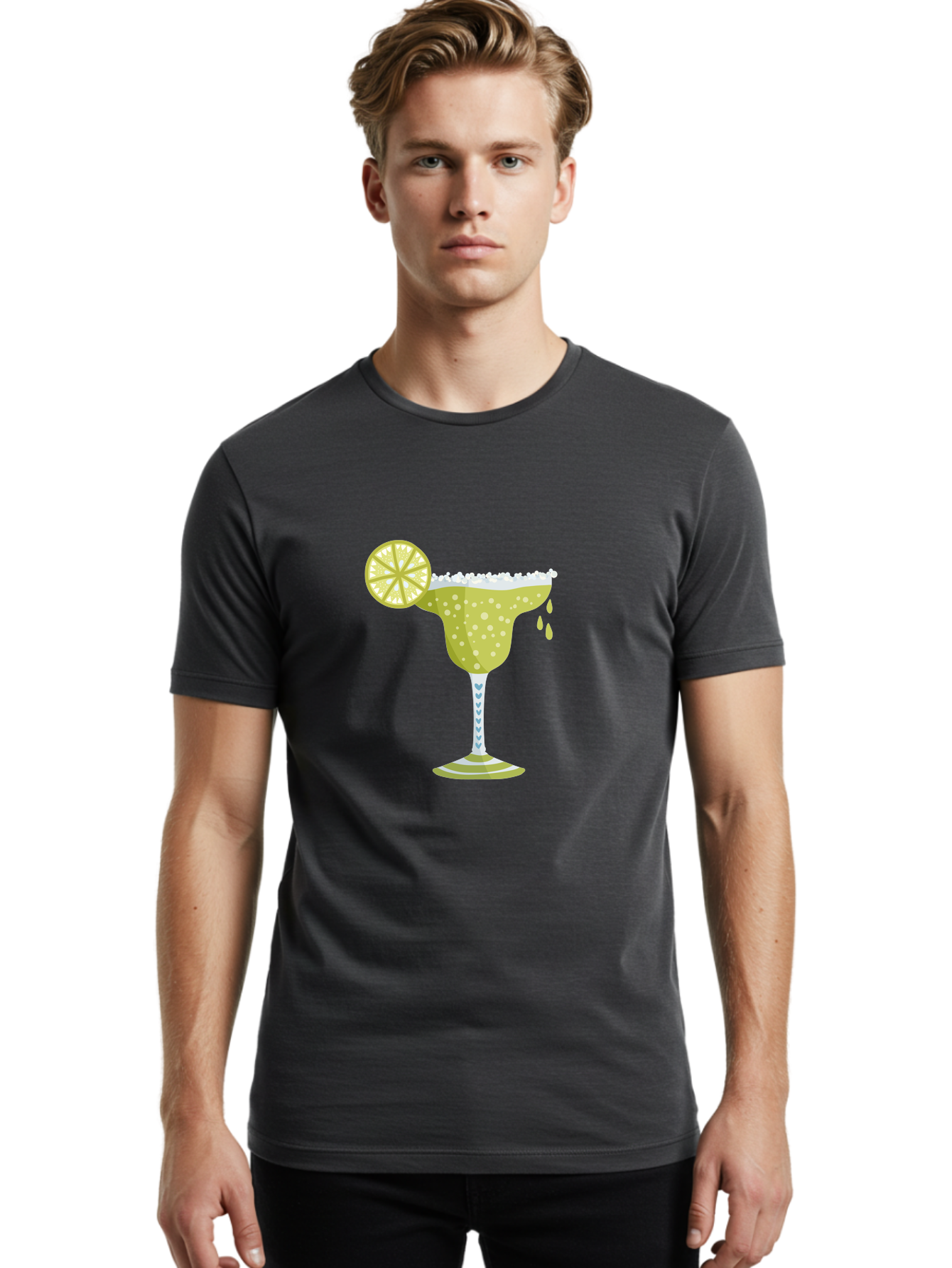 Margarita Men'S Graphic Tee, 100% Cotton, Comfortable Casual Summer Wear, Machine Washable, Classic Margarita Cocktail, Salt Rim, Lime Wheel, Refreshing Drink, Party Drink, Barware, Green Drink, Citrus Flavor Aad720 14