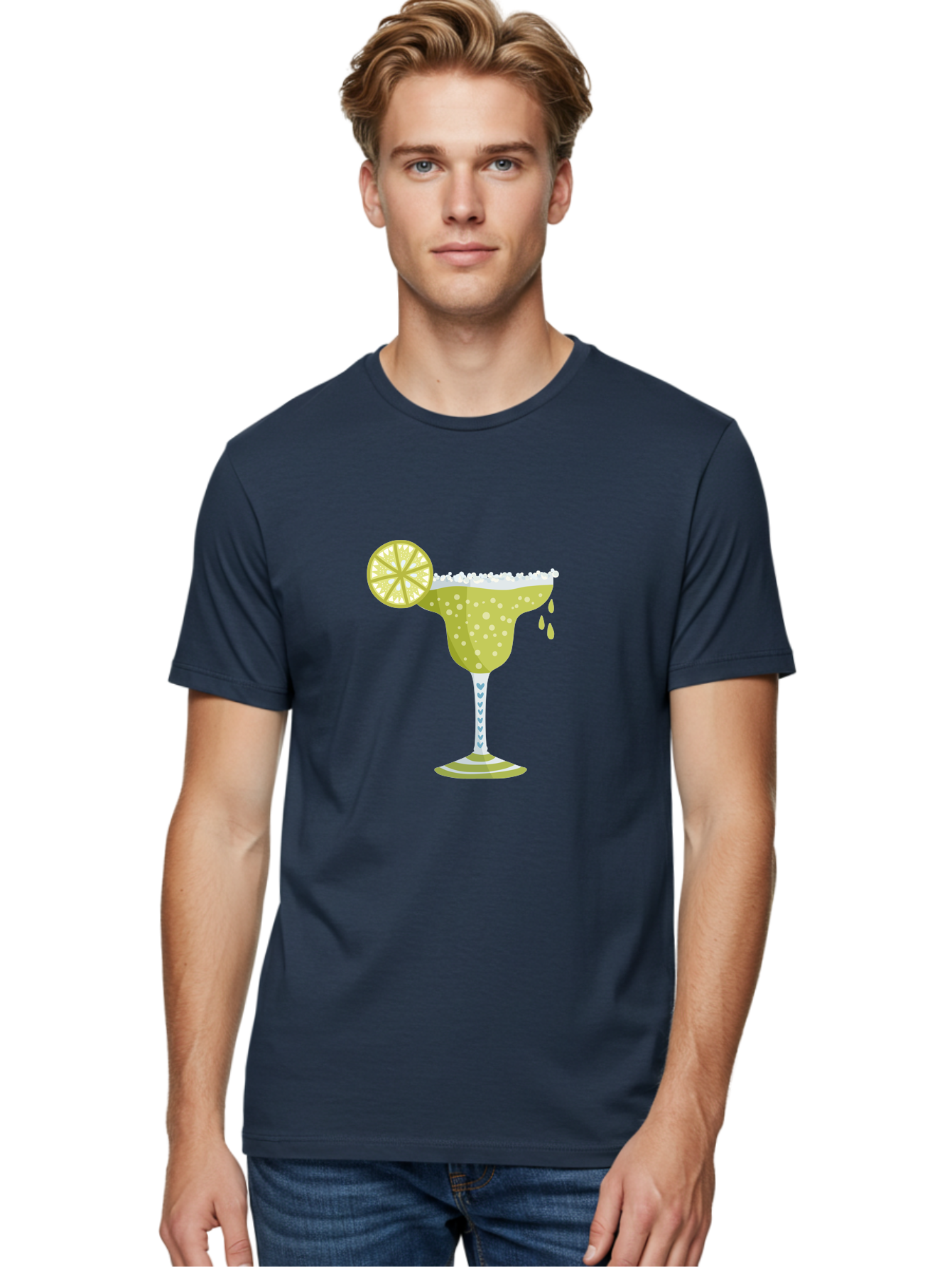 Margarita Men'S Graphic Tee, 100% Cotton, Comfortable Casual Summer Wear, Machine Washable, Classic Margarita Cocktail, Salt Rim, Lime Wheel, Refreshing Drink, Party Drink, Barware, Green Drink, Citrus Flavor Aad720 28