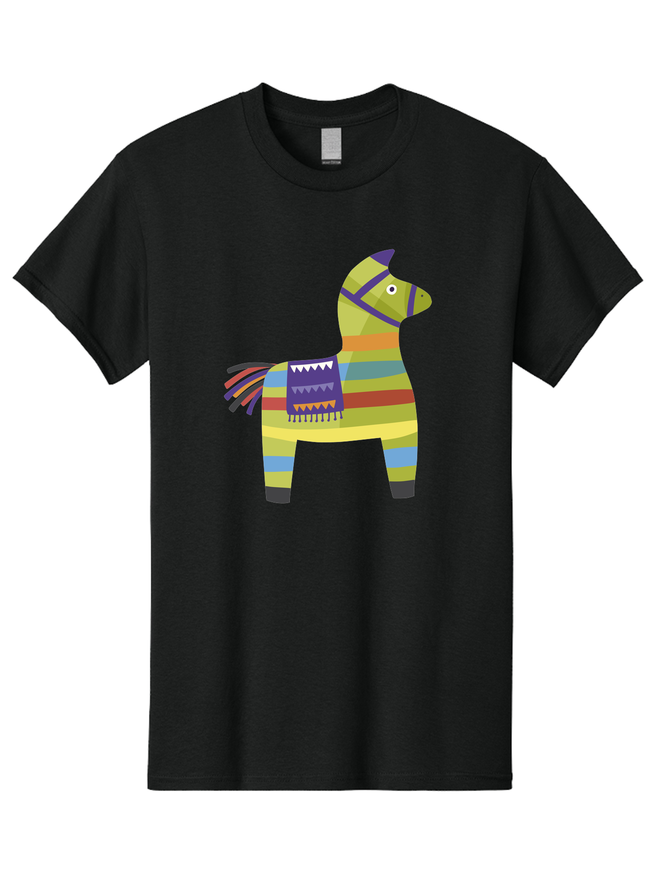 Pinata-Donkey Men'S Graphic Tee, 100% Cotton, Comfortable Casual Summer Wear, Machine Washable, Colorful Pinata Donkey, Festive Decor, Party Favors, Celebration, Cartoon Character, Vibrant Colors, Whimsical Design, Playful, Lively, Fun Aad732 15