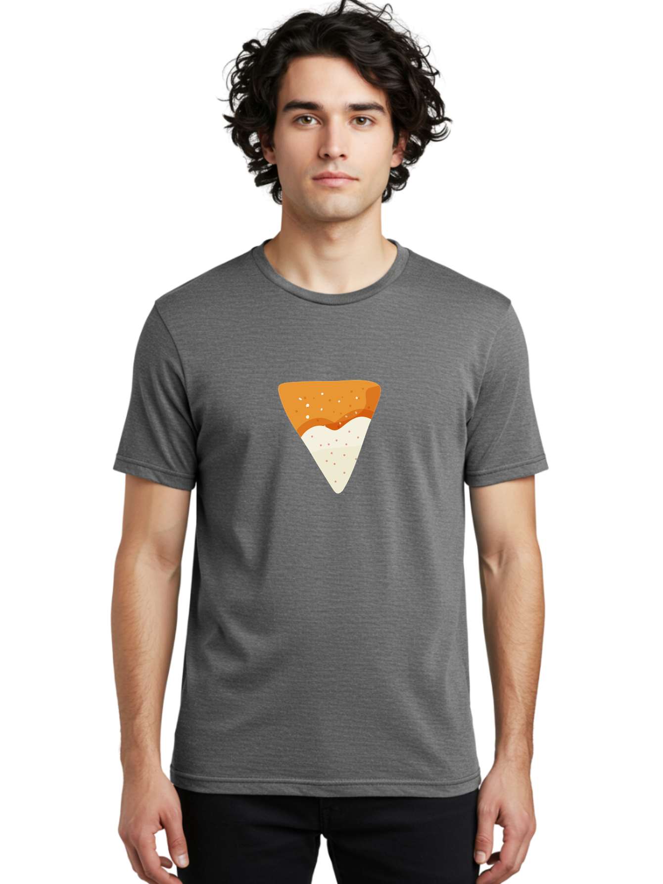 Pizza-Slice Men'S Graphic Tee, 100% Cotton, Comfortable Casual Summer Wear, Machine Washable, Pizza Slice, Italian Food, Cheese Pizza, Food Illustration, Graphic Design, Triangular Shape, Crispy Crust Aad737 14