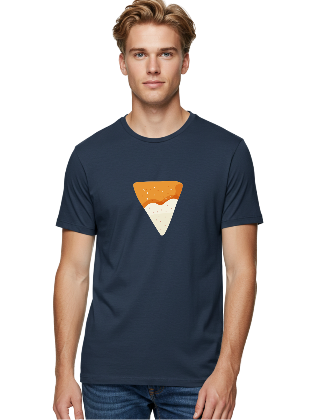 Pizza-Slice Men'S Graphic Tee, 100% Cotton, Comfortable Casual Summer Wear, Machine Washable, Pizza Slice, Italian Food, Cheese Pizza, Food Illustration, Graphic Design, Triangular Shape, Crispy Crust Aad737 8