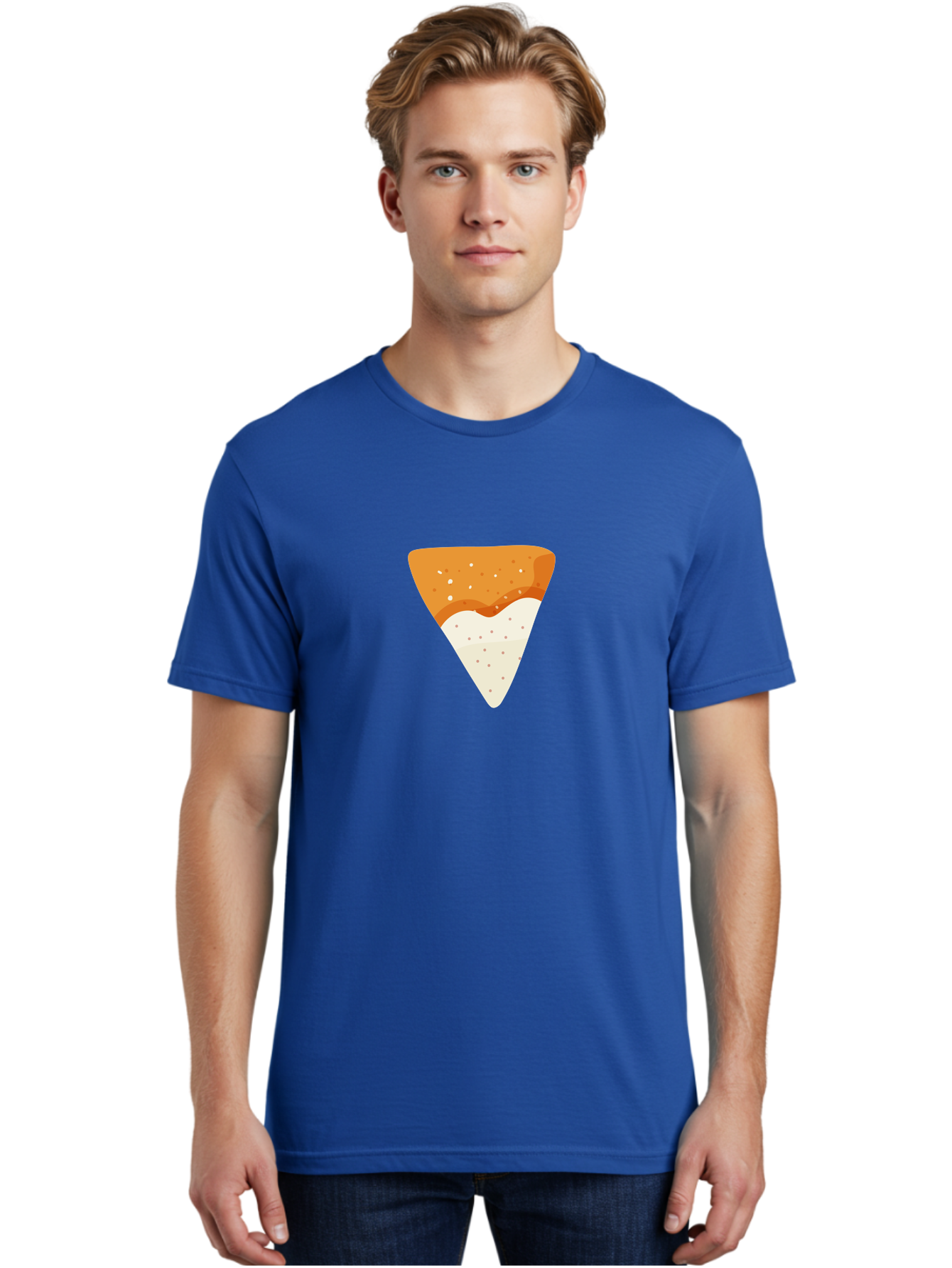 Pizza-Slice Men'S Graphic Tee, 100% Cotton, Comfortable Casual Summer Wear, Machine Washable, Pizza Slice, Italian Food, Cheese Pizza, Food Illustration, Graphic Design, Triangular Shape, Crispy Crust Aad737 22