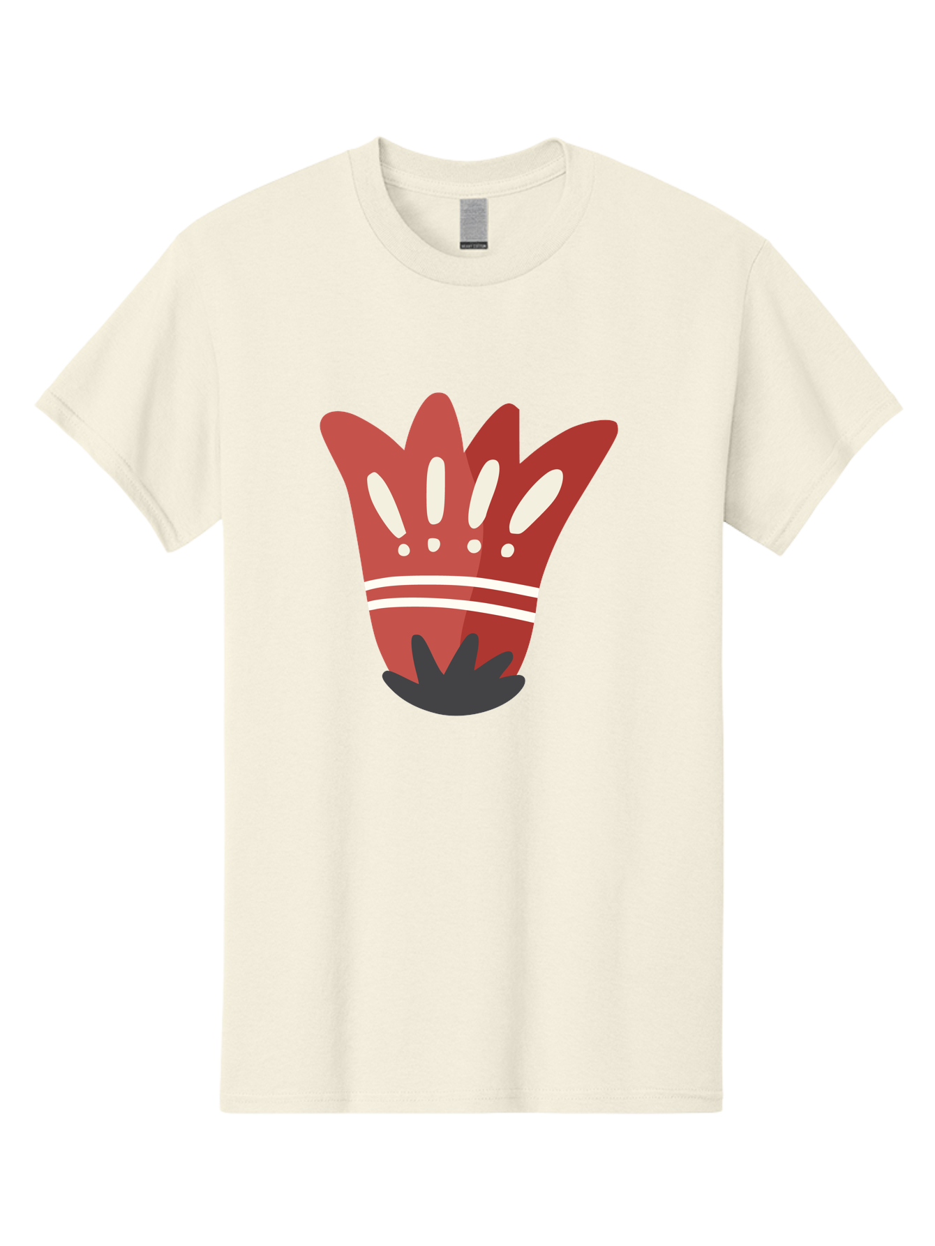 Red-Hand Men'S Graphic Tee, 100% Cotton, Comfortable Casual Summer Wear, Machine Washable, Red Hand Illustration, Hand With Fingers Spread, White Accents On Fingers, Symbol Or Gesture, Bold Design, Simple Shapes, Minimalist Style, Aad745 27