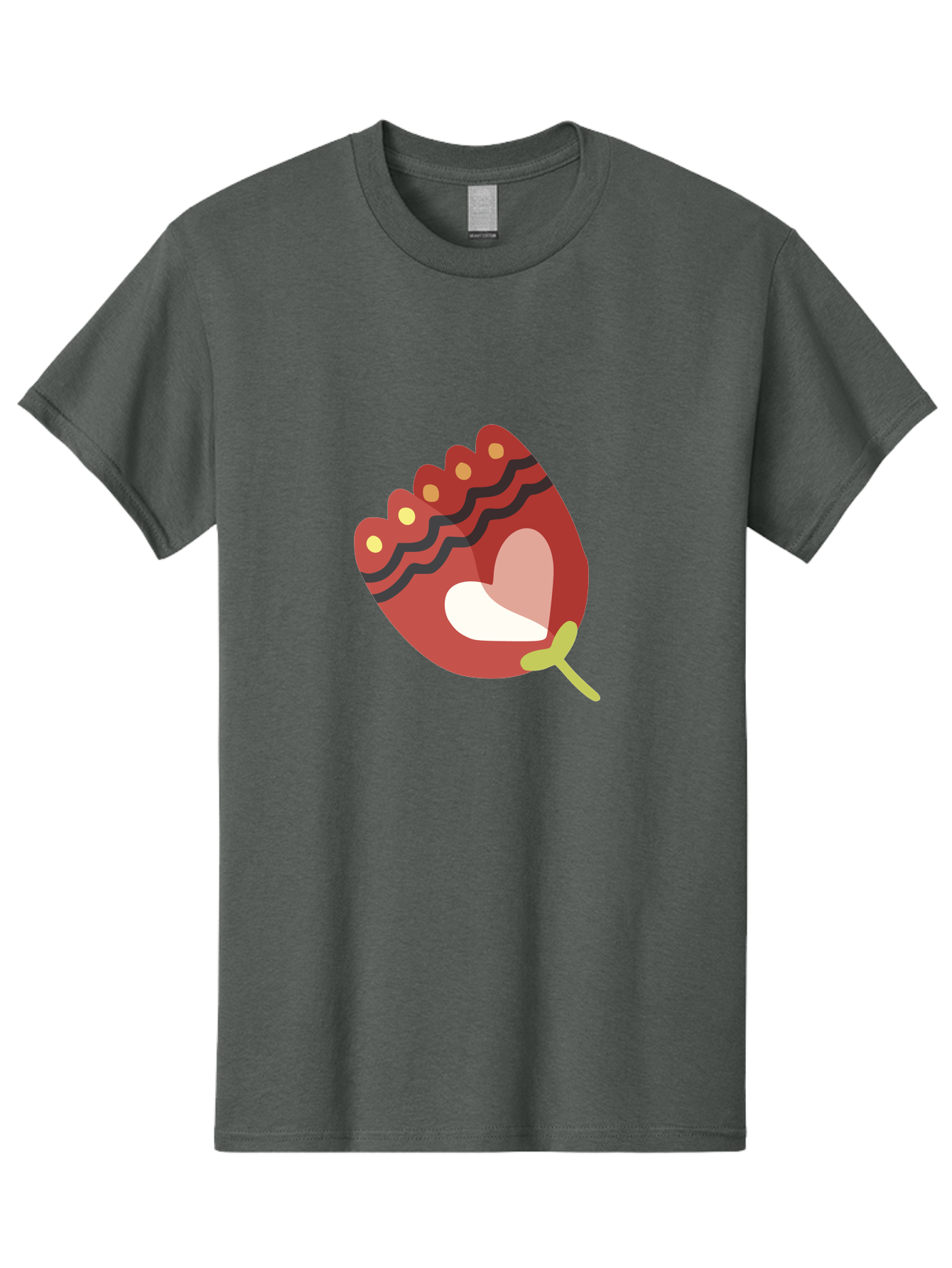 Red-Maraca Men'S Graphic Tee, 100% Cotton, Comfortable Casual Summer Wear, Machine Washable, Maraca, Musical Instrument, Red Color, Gold Dots, Black Stripes, White And Pink Interior, Rhythmic Vibe, Latin Music, Cultural Symbol, Abstract Art Aad746 27