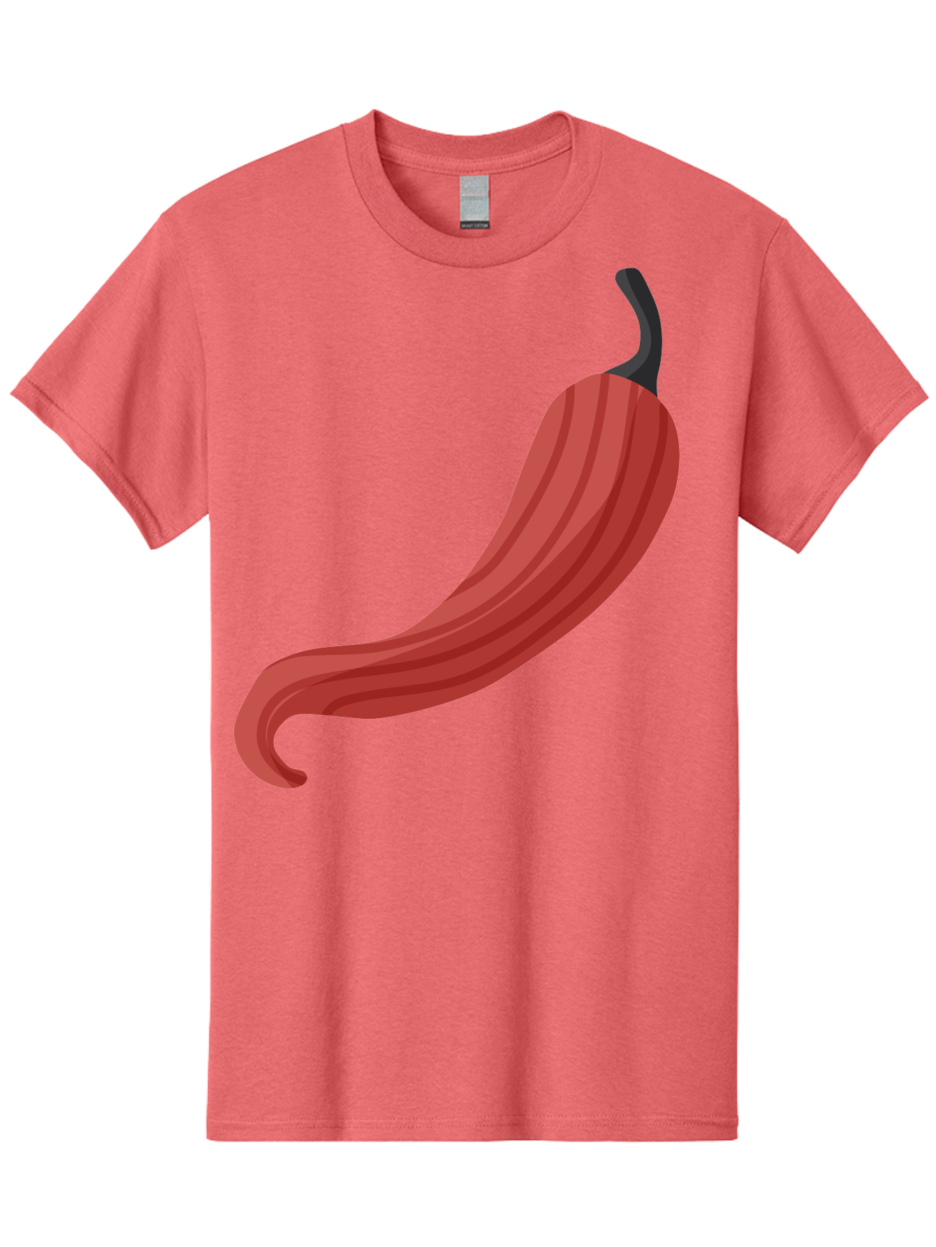 Red-Pepper-1 Men'S Graphic Tee, 100% Cotton, Comfortable Casual Summer Wear, Machine Washable, Red Chili Pepper, Hot Pepper, Spice, Culinary Ingredient, Vibrant Red Color, Digital Art, Food Illustration, Chili Pepper Graphic Aad747 5