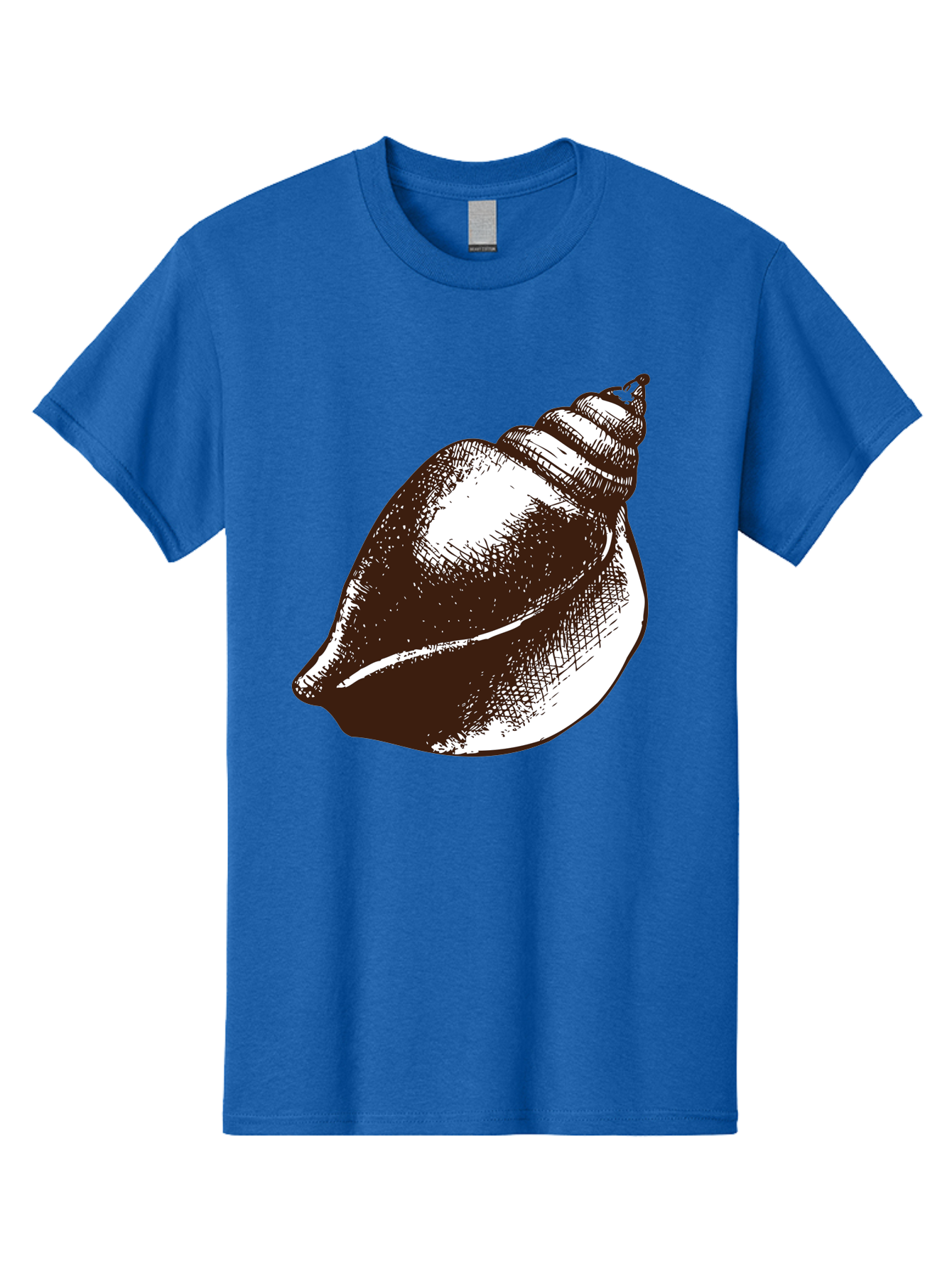Seashell Men'S Graphic Tee, 100% Cotton, Comfortable Casual Summer Wear, Machine Washable, Vintage Seashell, Marine Life, Ocean Treasures, Coastal Decor, Classic Illustration, Monochrome Art, Textured Shell, Retro Style, Detailed Drawing, Aad752 27
