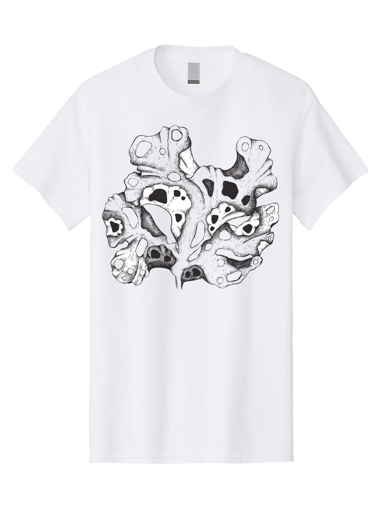Splat-Art Men'S Graphic Tee, 100% Cotton, Comfortable Casual Summer Wear, Machine Washable, Abstract Skull, Organic Shapes, Surreal Art, Fantasy Design, Mysterious Graphics, Dark And Moody Atmosphere, Complex Patterns, Aad760 1