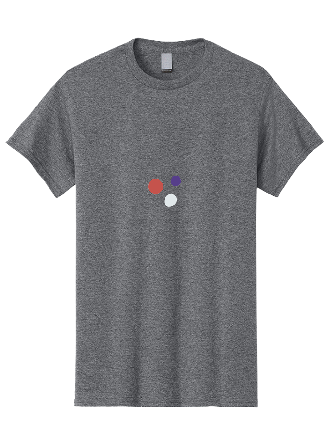 Three-Colored-Circles Men'S Graphic Tee, 100% Cotton, Comfortable Casual Summer Wear, Machine Washable, Three Circles, Red Circle, Purple Circle, White Circle, Simple Graphics, Minimalist Design, Bold Colors, Graphic Elements Aad768 19