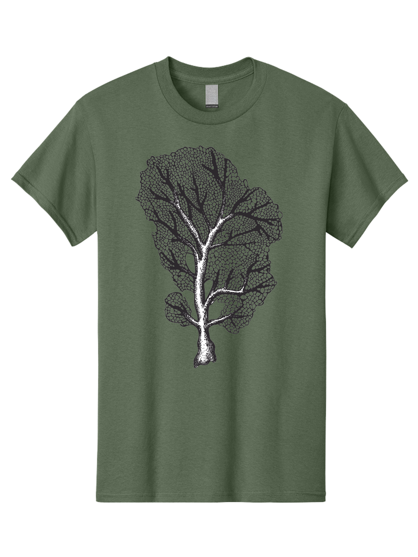 Tree Men'S Graphic Tee, 100% Cotton, Comfortable Casual Summer Wear, Machine Washable, Stylized Tree, Black And White Illustration, Leafy Branches, Detailed Foliage, Graphic Design Element, Artistic Tree, Natural Motif, Sketch Art Aad769 7