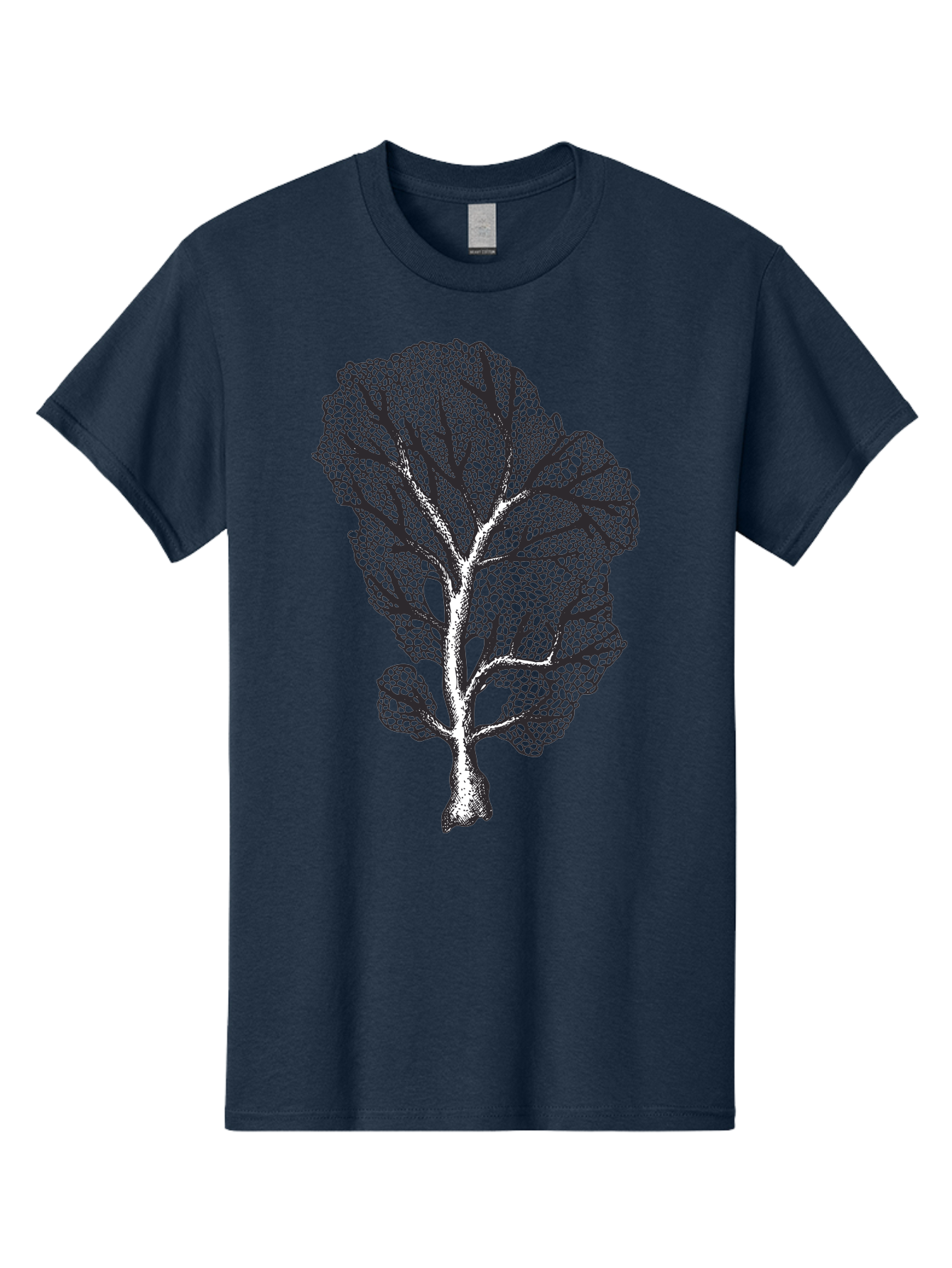 Tree Men'S Graphic Tee, 100% Cotton, Comfortable Casual Summer Wear, Machine Washable, Stylized Tree, Black And White Illustration, Leafy Branches, Detailed Foliage, Graphic Design Element, Artistic Tree, Natural Motif, Sketch Art Aad769 29
