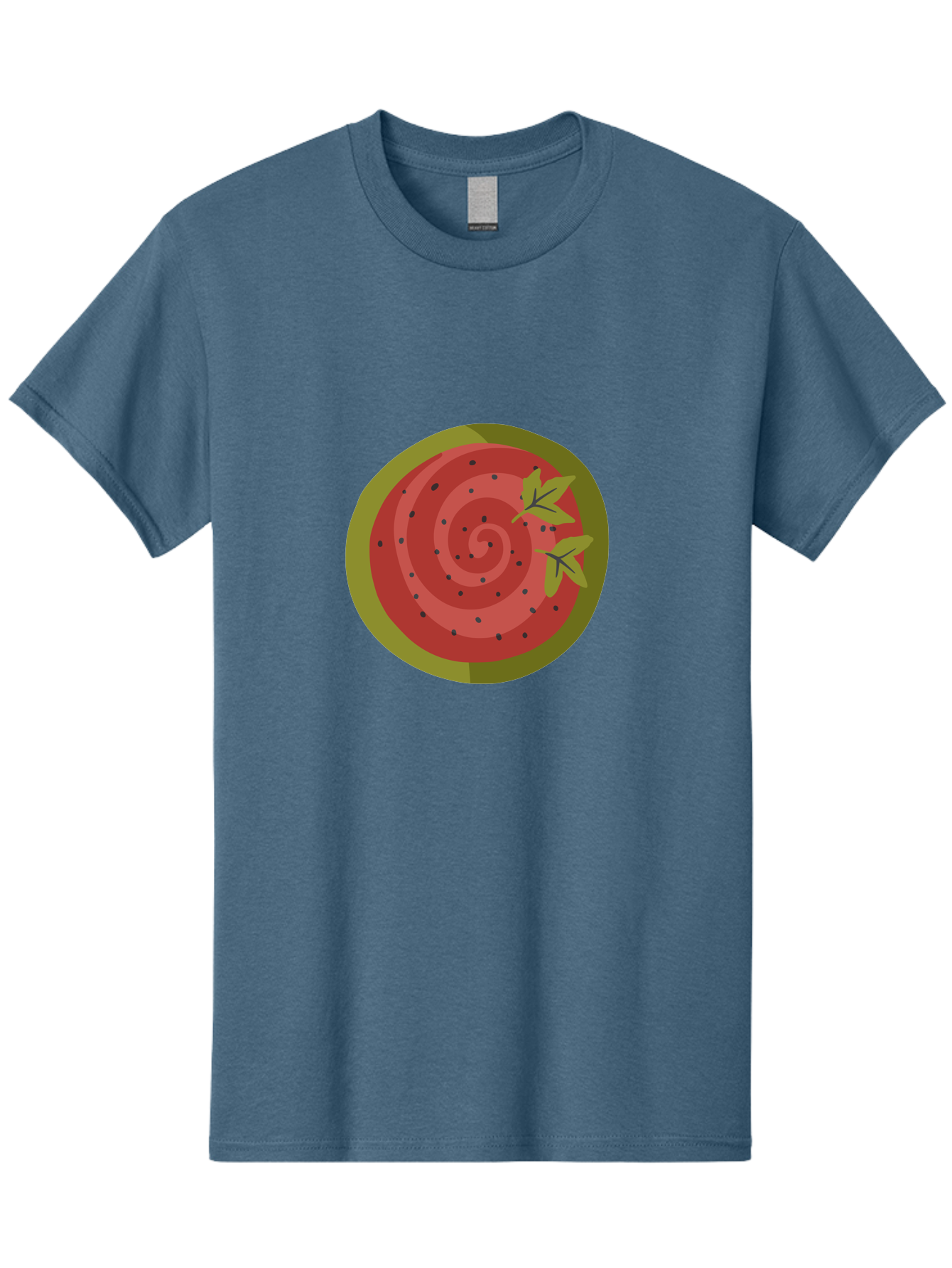 Watermelon-Slice Men'S Graphic Tee, 100% Cotton, Comfortable Casual Summer Wear, Machine Washable, Watermelon Slice, Red Fruit, Green Leaves, Black Seeds, Summer Snack, Refreshing Treat, Sweet Juice, Ripe Melon Aad772 15