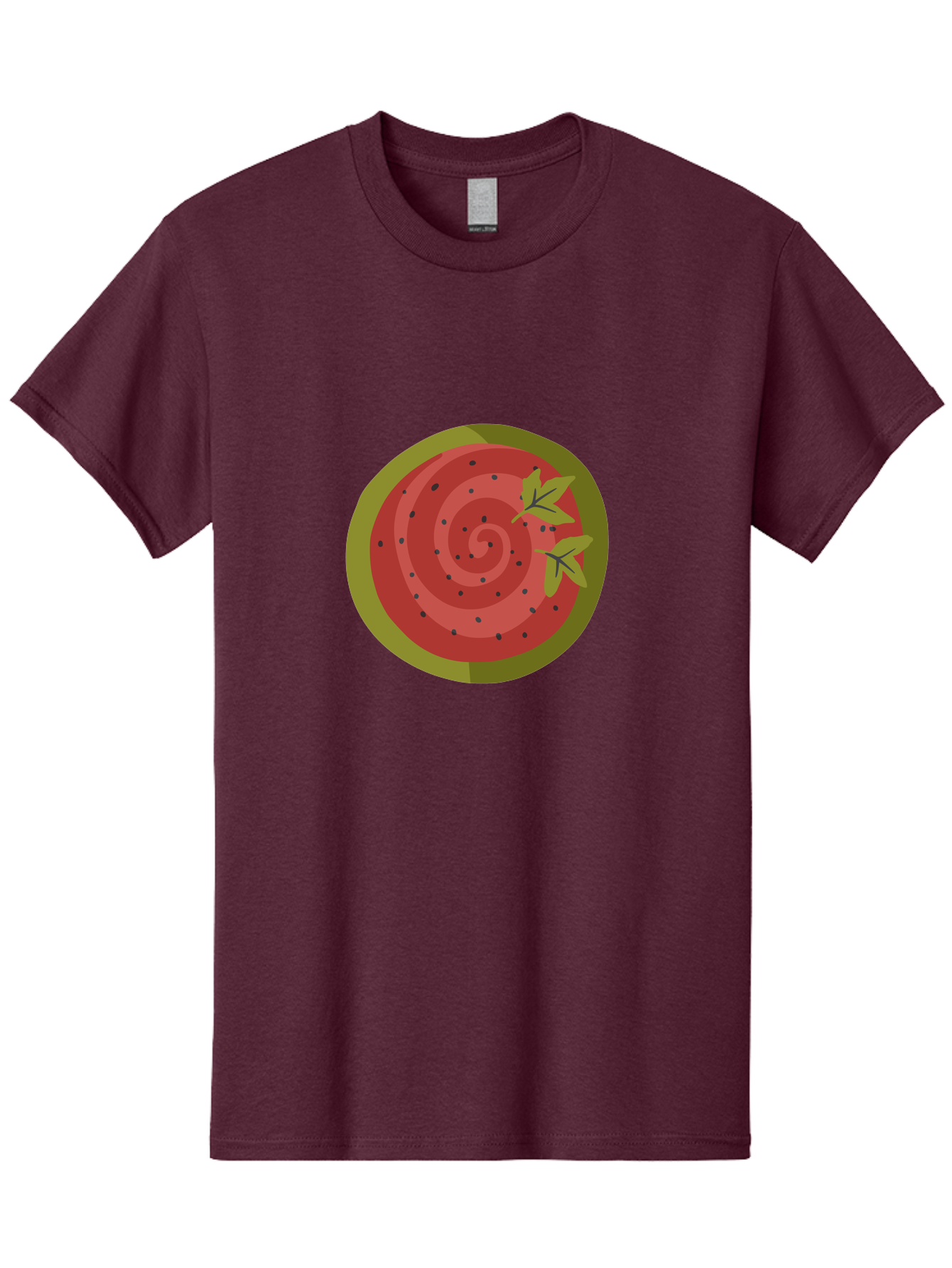 Watermelon-Slice Men'S Graphic Tee, 100% Cotton, Comfortable Casual Summer Wear, Machine Washable, Watermelon Slice, Red Fruit, Green Leaves, Black Seeds, Summer Snack, Refreshing Treat, Sweet Juice, Ripe Melon Aad772 27