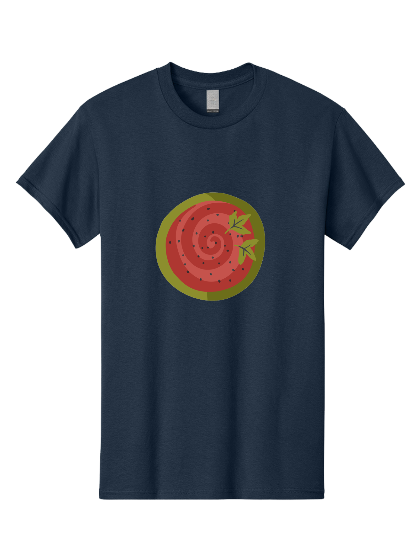 Watermelon-Slice Men'S Graphic Tee, 100% Cotton, Comfortable Casual Summer Wear, Machine Washable, Watermelon Slice, Red Fruit, Green Leaves, Black Seeds, Summer Snack, Refreshing Treat, Sweet Juice, Ripe Melon Aad772 29
