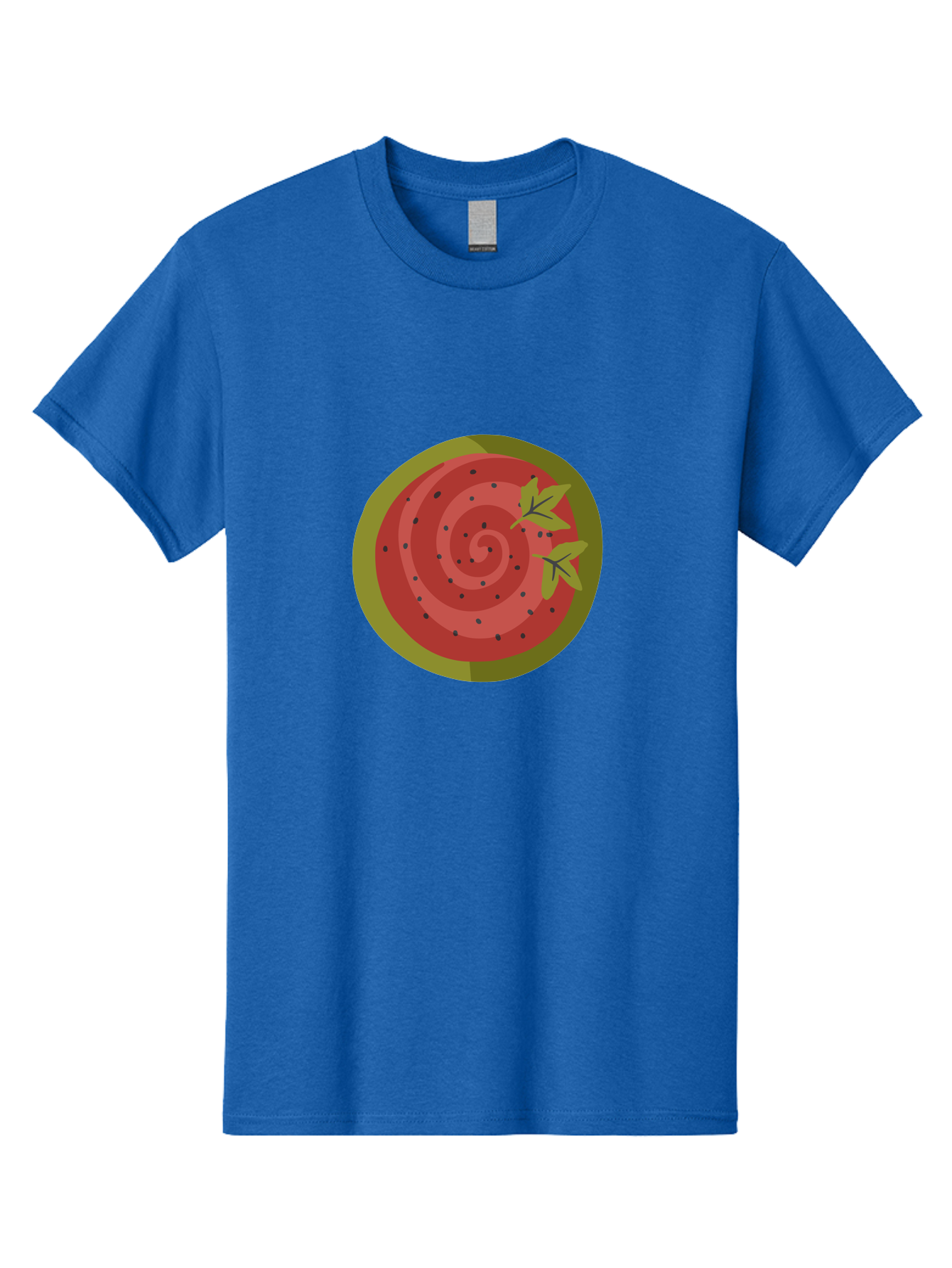 Watermelon-Slice Men'S Graphic Tee, 100% Cotton, Comfortable Casual Summer Wear, Machine Washable, Watermelon Slice, Red Fruit, Green Leaves, Black Seeds, Summer Snack, Refreshing Treat, Sweet Juice, Ripe Melon Aad772 13