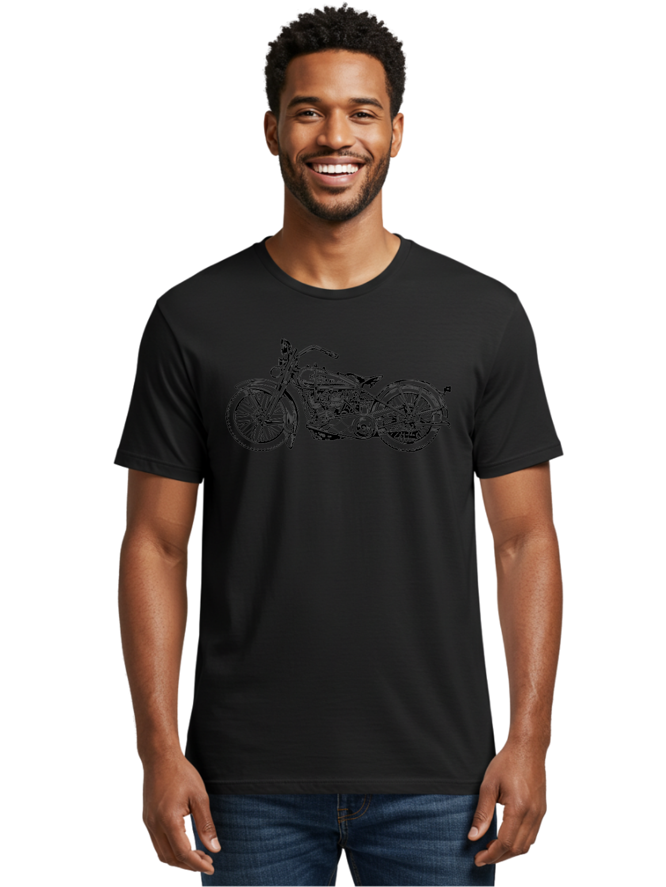 1916-Flying-Merkel Men'S Graphic Tee, 100% Cotton, Comfortable Casual Summer Wear, Machine Washable, Vintage Motorcycle, Classic Bike, Harley Davidson Logo, Retro Design, Black And Green Illustration, Motorcycle Art, Biker Culture, Aad774 4